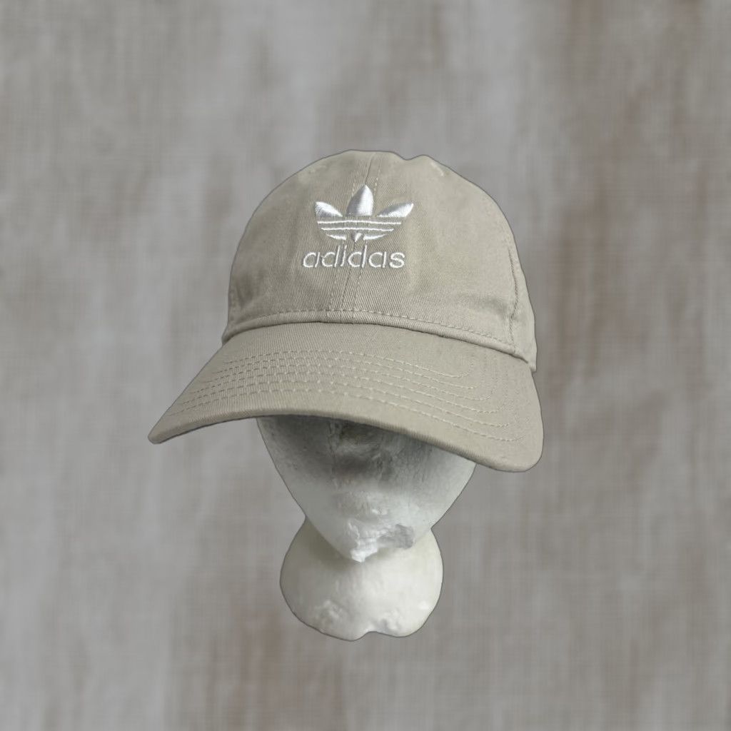 Adidas Adidas Dad Hat Beige Strap Back Cotton Adjustable Trefoil Hat Men One Size Beige Baseball Cap Size ONE SIZE - 1 Thumbnail