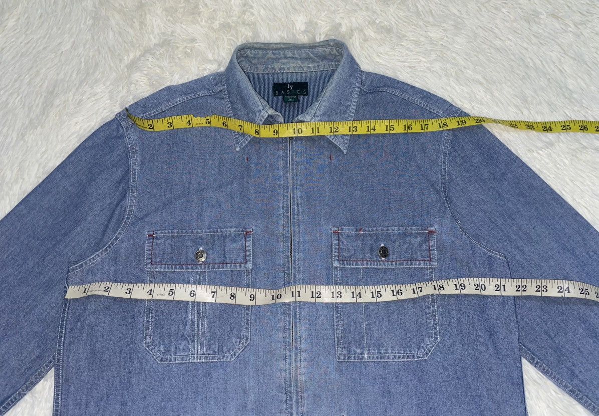 Issey Miyake Iy Basics Zip Up Denim Shirt Inspired by Issey Miayke Size US L / EU 52-54 / 3 - 10 Thumbnail