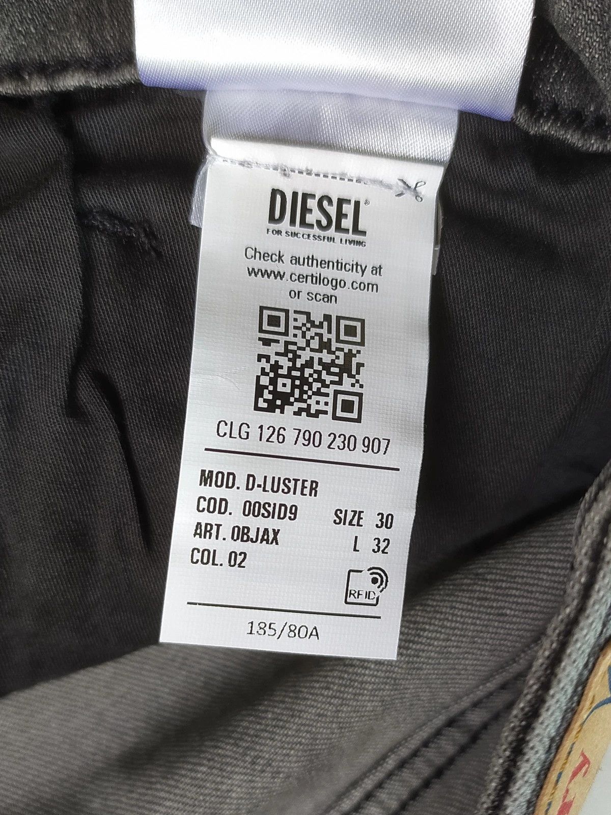 Diesel Diesel D-LUSTER L.32 MENS JEANS T/9621 Size US 30 / EU 46 - 9 Thumbnail