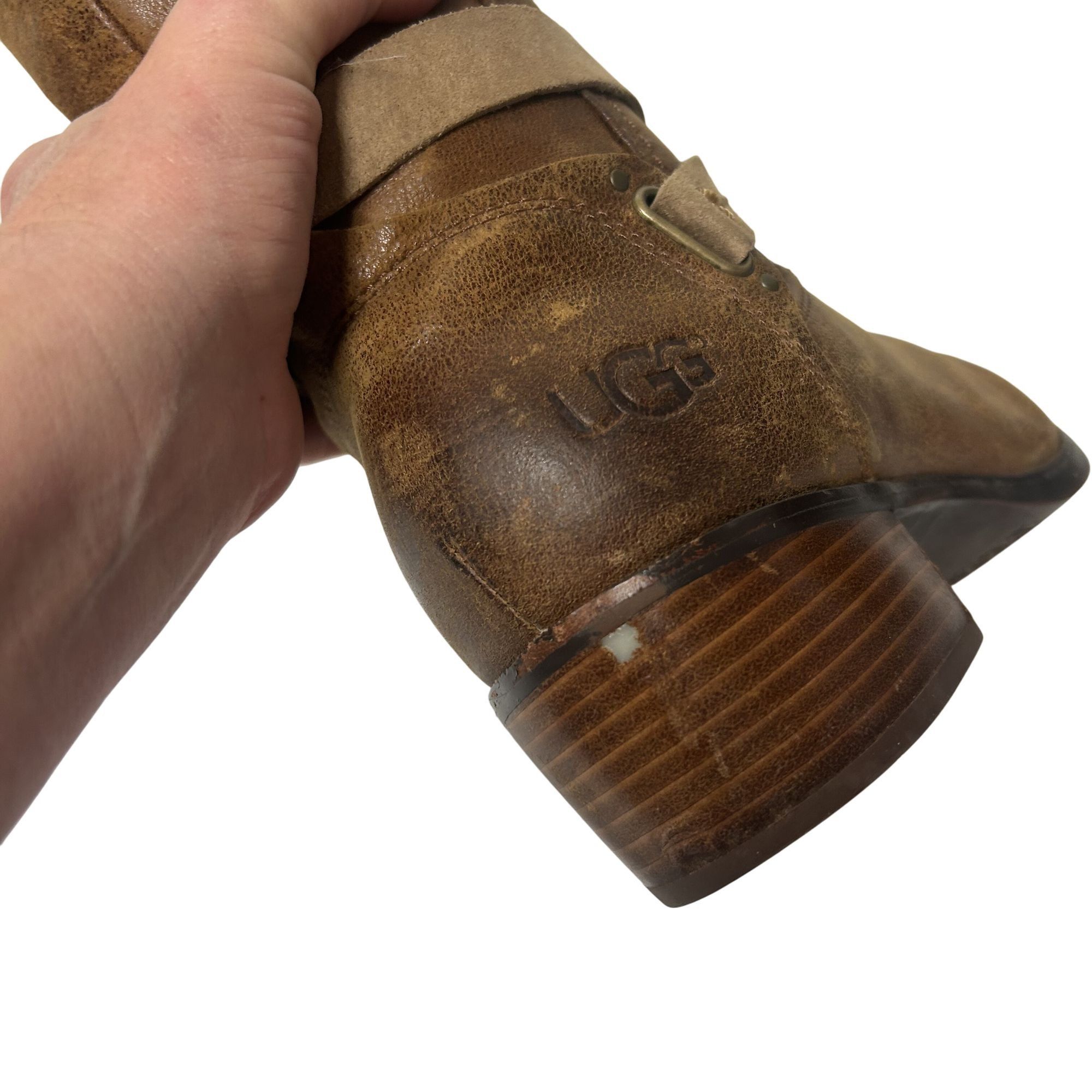 Ugg Ugg Australia Leather Tall Full Zip DARCIE Riding Boots Size US 9.5 / IT 39.5 - 5 Thumbnail