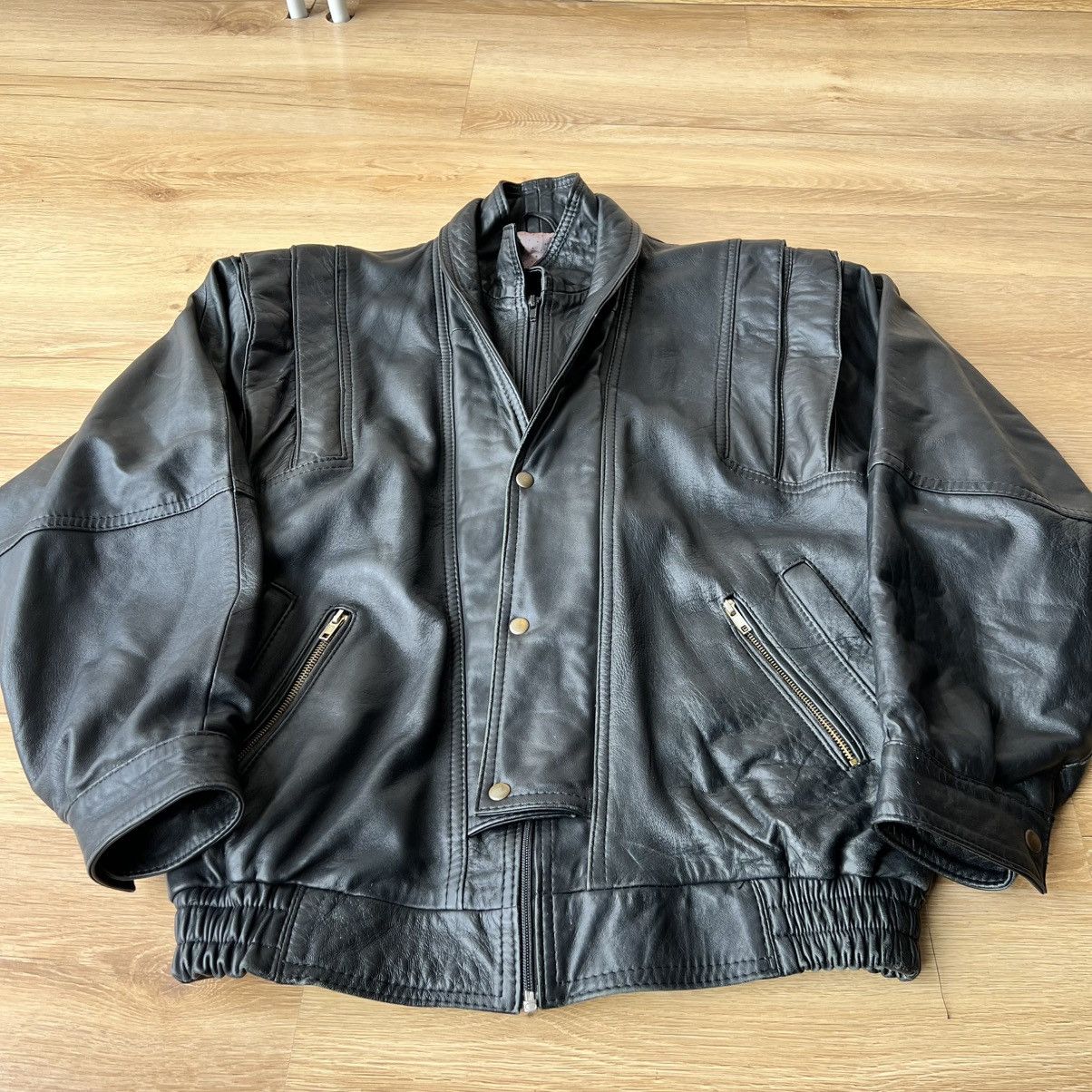 Genuine Leather Vintage Leather Jacket Size US L / EU 52-54 / 3 - 6 Thumbnail