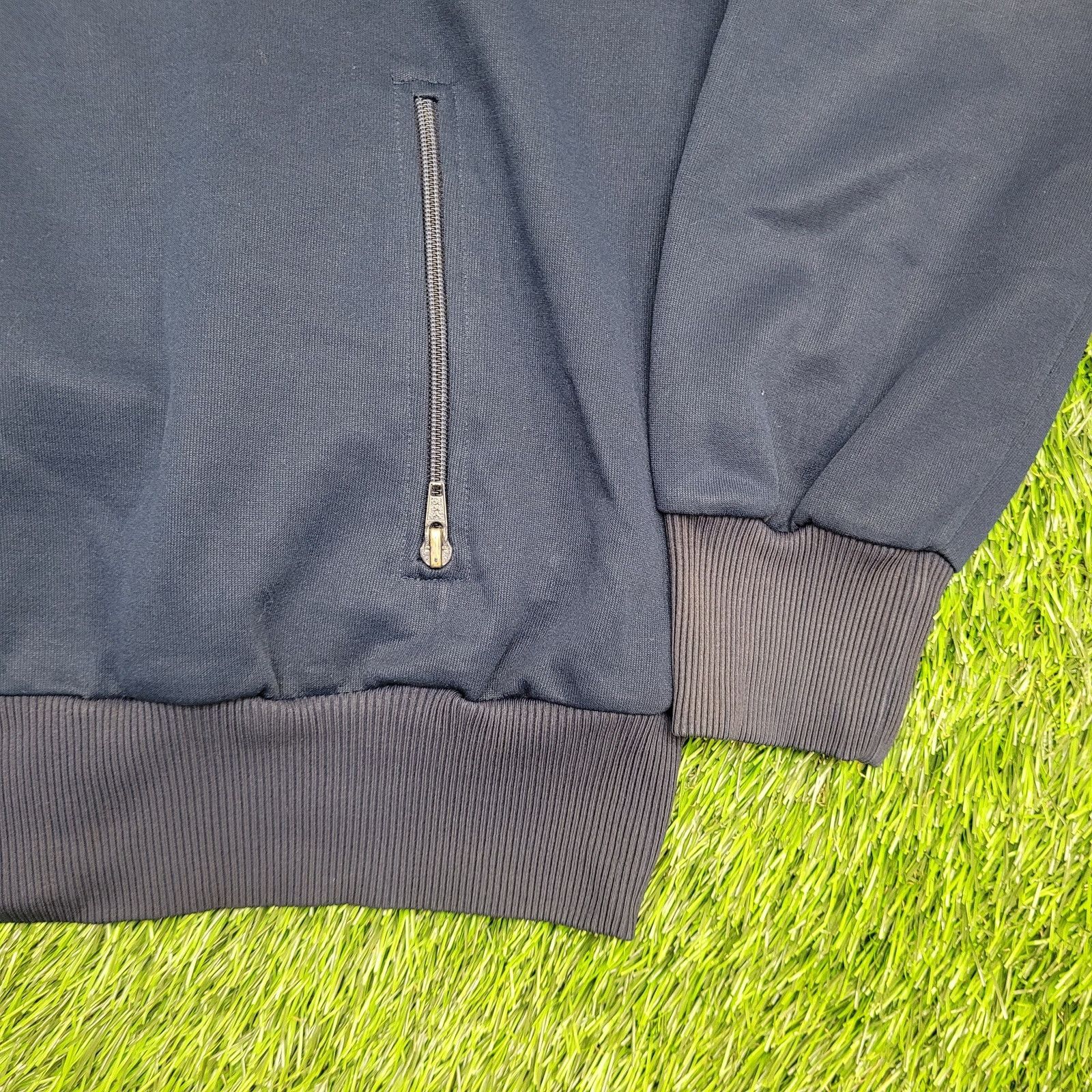 Adidas Vintage 90s ADIDAS Trefoil Track Jacket XL 24x25 Crop Blue Size US XL / EU 56 / 4 - 13 Thumbnail
