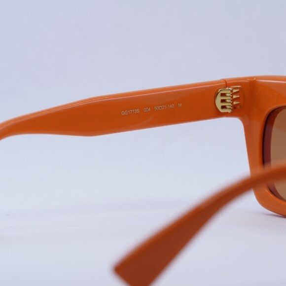 Gucci 🕶️ New Gucci GG1773S 004 Sunglasses - Orange Frame Size ONE SIZE - 7 Thumbnail