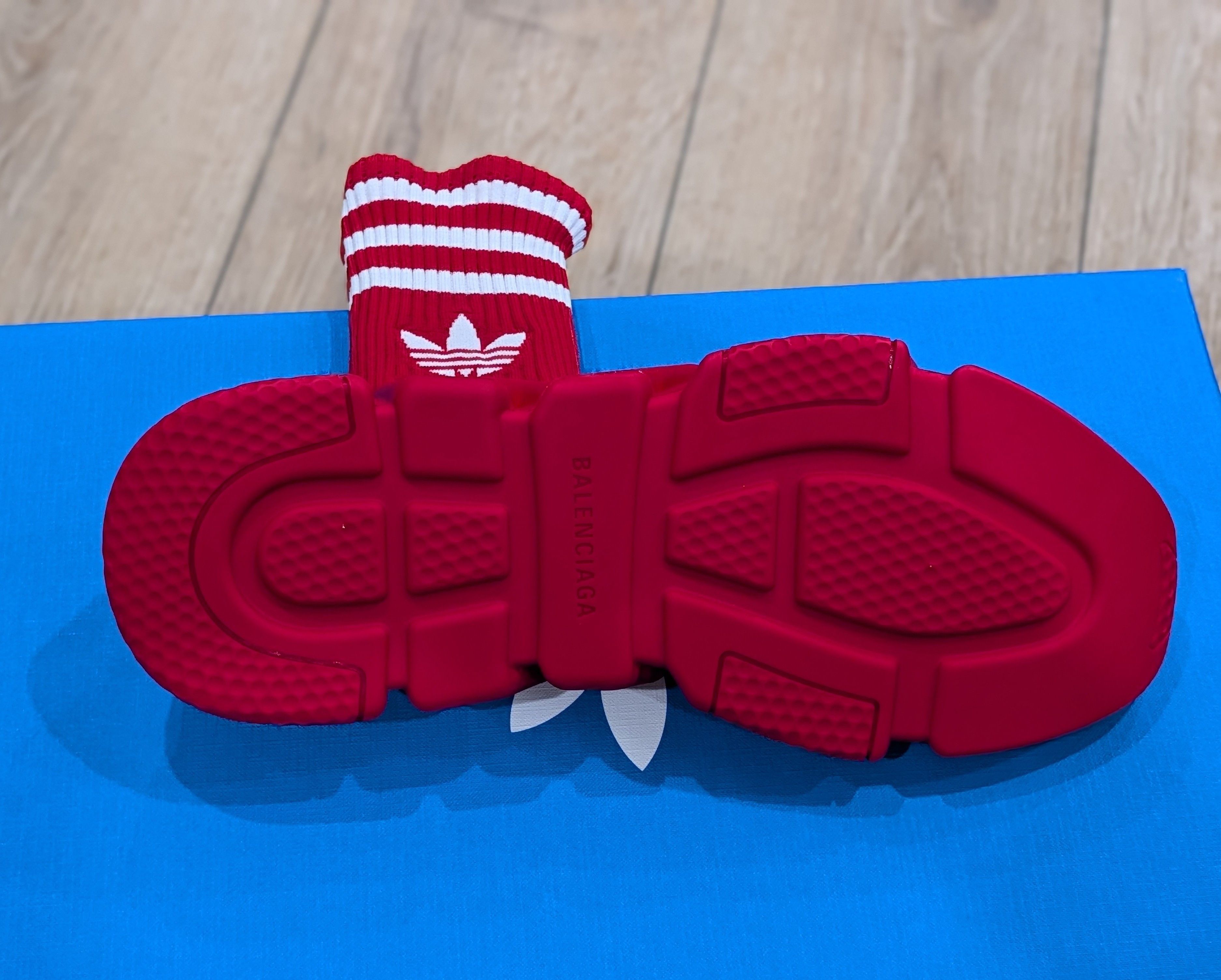 Adidas × Balenciaga Balenciaga x Adidas Speed Knit Sock Sneakers Red 43 US 10 Size US 10 / EU 43 - 7 Thumbnail