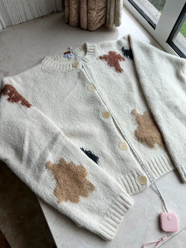 LOEWE Geometric pattern loose knit sweater