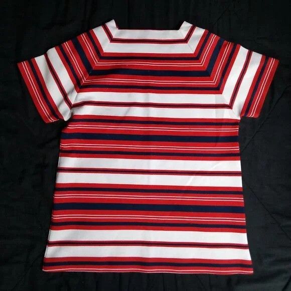 Other Vintage 70s Striped Polyester T-Shirt Top Short Sleeve Size S / US 4 / IT 40 - 1 Thumbnail