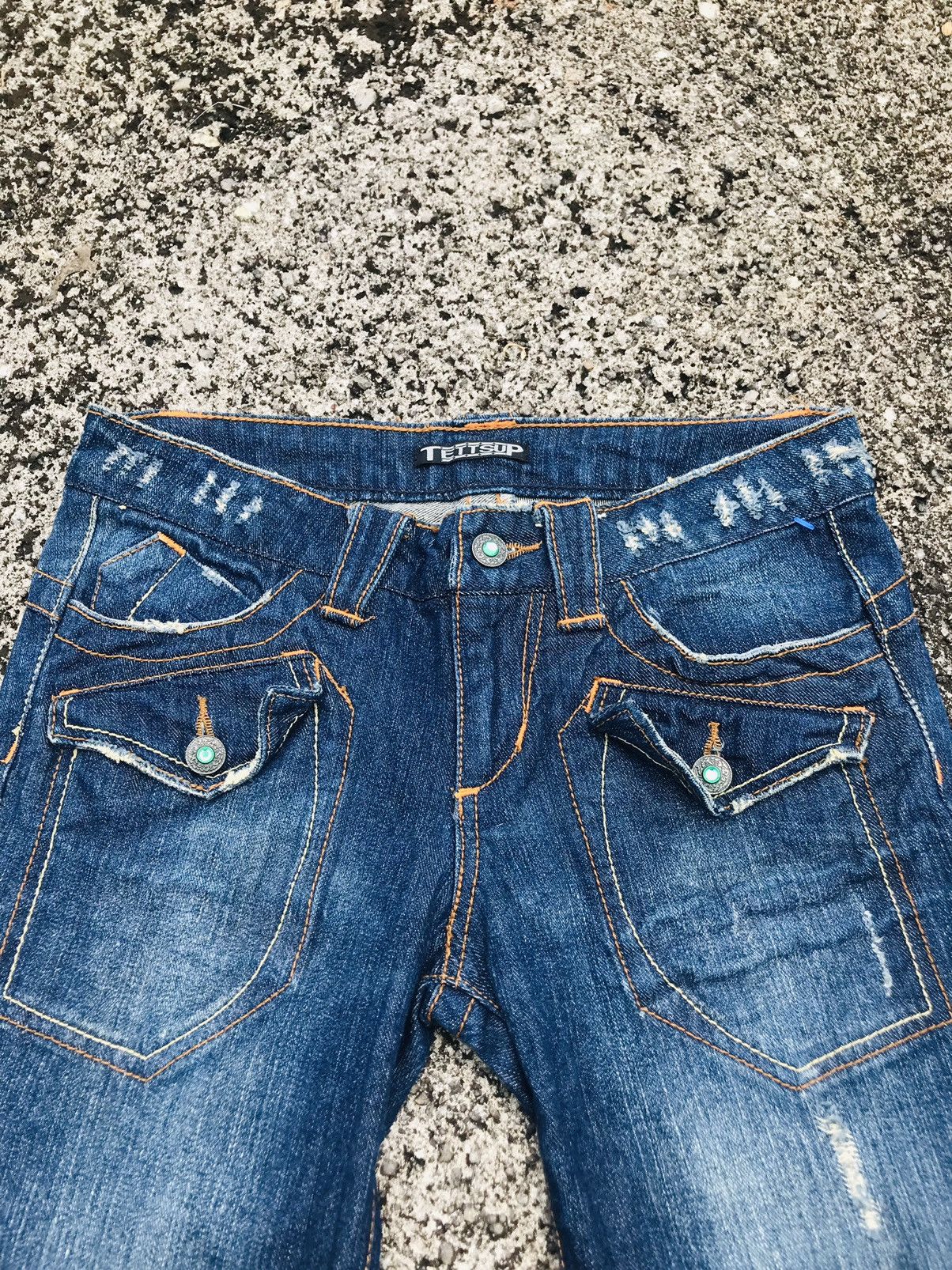 Japanese Brand Vintage tettsup Flared Jeans Size US 30 / EU 46 - 5 Thumbnail