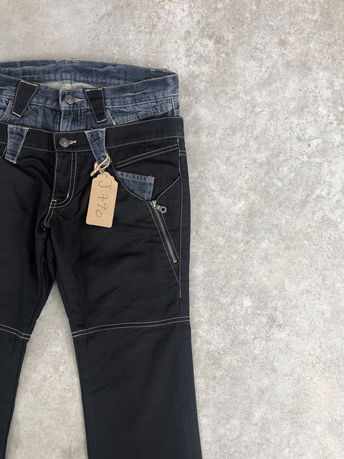 PPFM Japanese PPFM Double Waist Distressed Jeans Size US 31 - 5 Thumbnail
