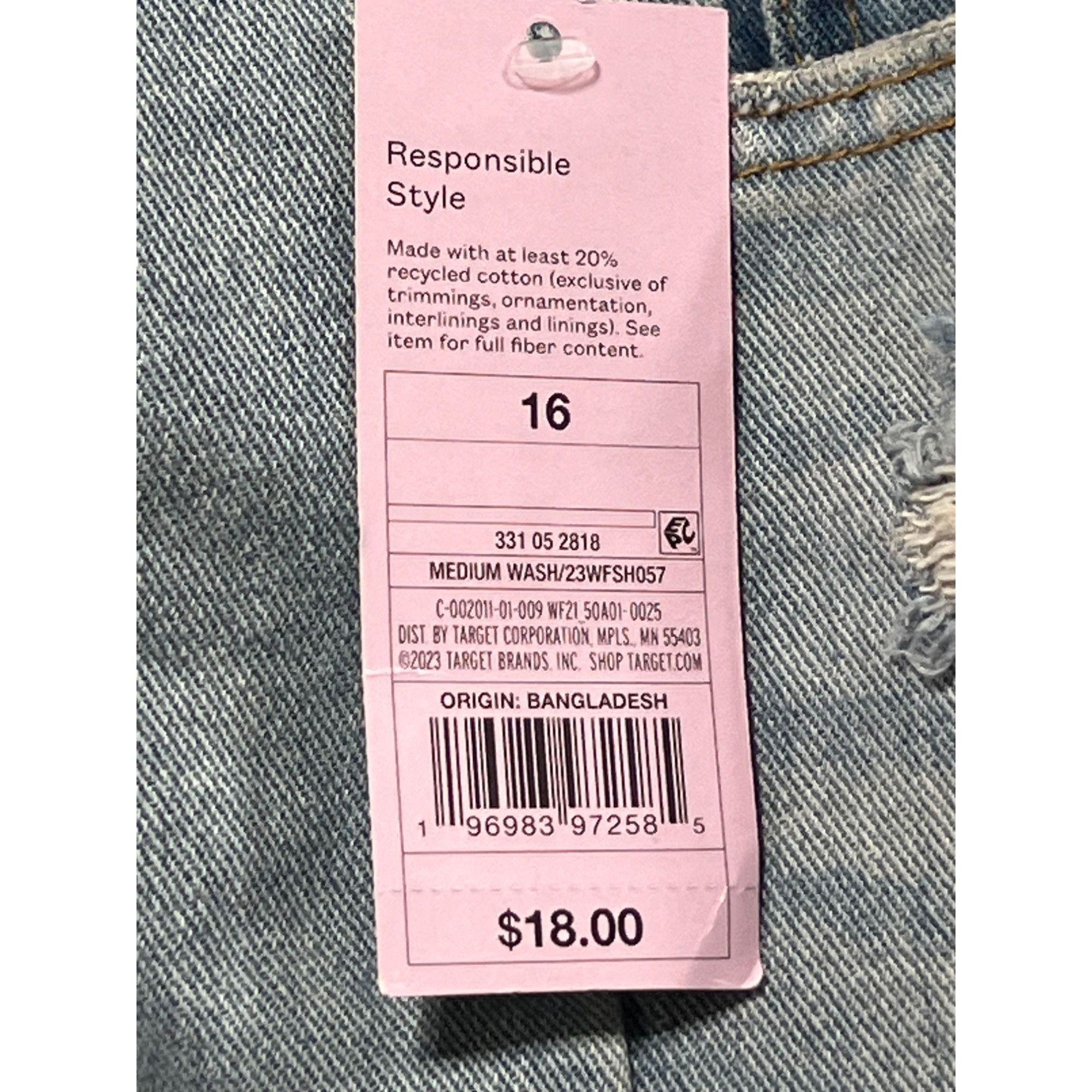 Other Wild Fable - Women's Super - High Rise Cut - Off Jean Denim Size 38" / US 16 / IT 52 - 12 Thumbnail