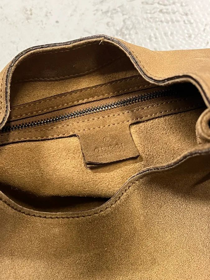 Gucci Gucci Suede Camel Hobo Bag Size ONE SIZE - 7 Thumbnail