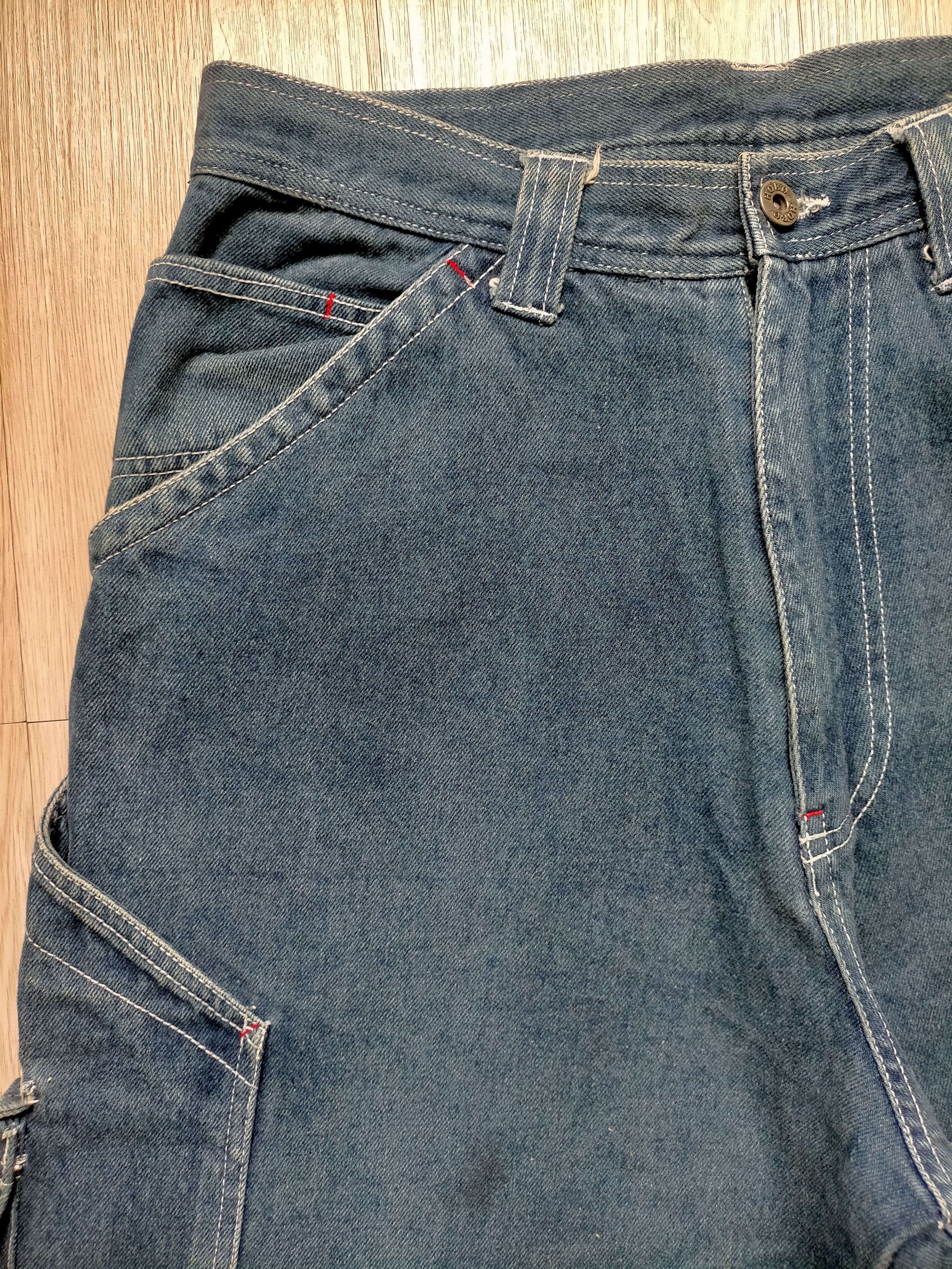 Hobo Hobo Carpenter embroidered Baggy Cargo Hip hop Jeans Size US 32 / EU 48 - 5 Thumbnail