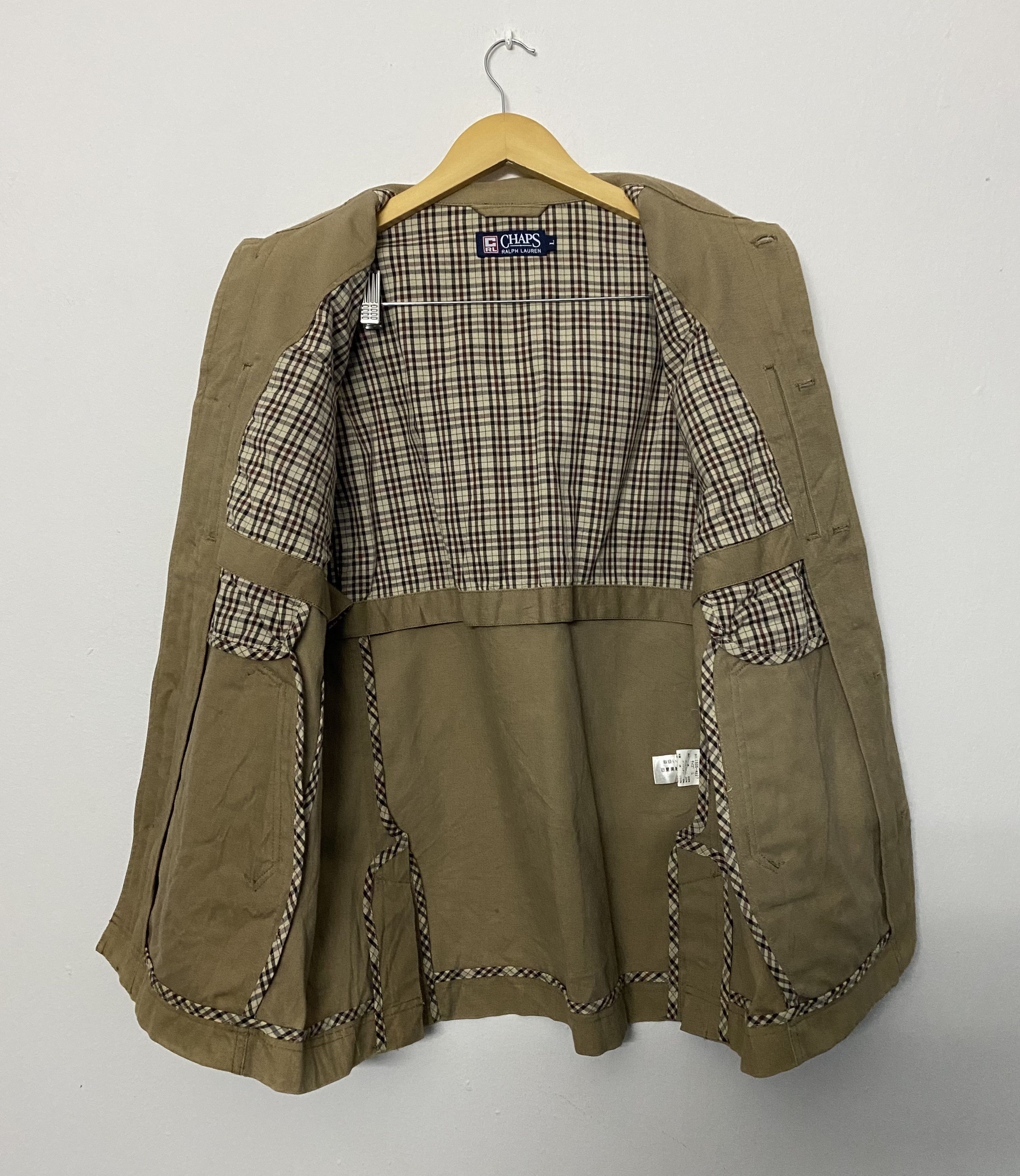 Chaps Ralph Lauren VTG Chaps Ralph Lauren Trucker Jacket L Brown Khaki Size US L / EU 52-54 / 3 - 3 Thumbnail