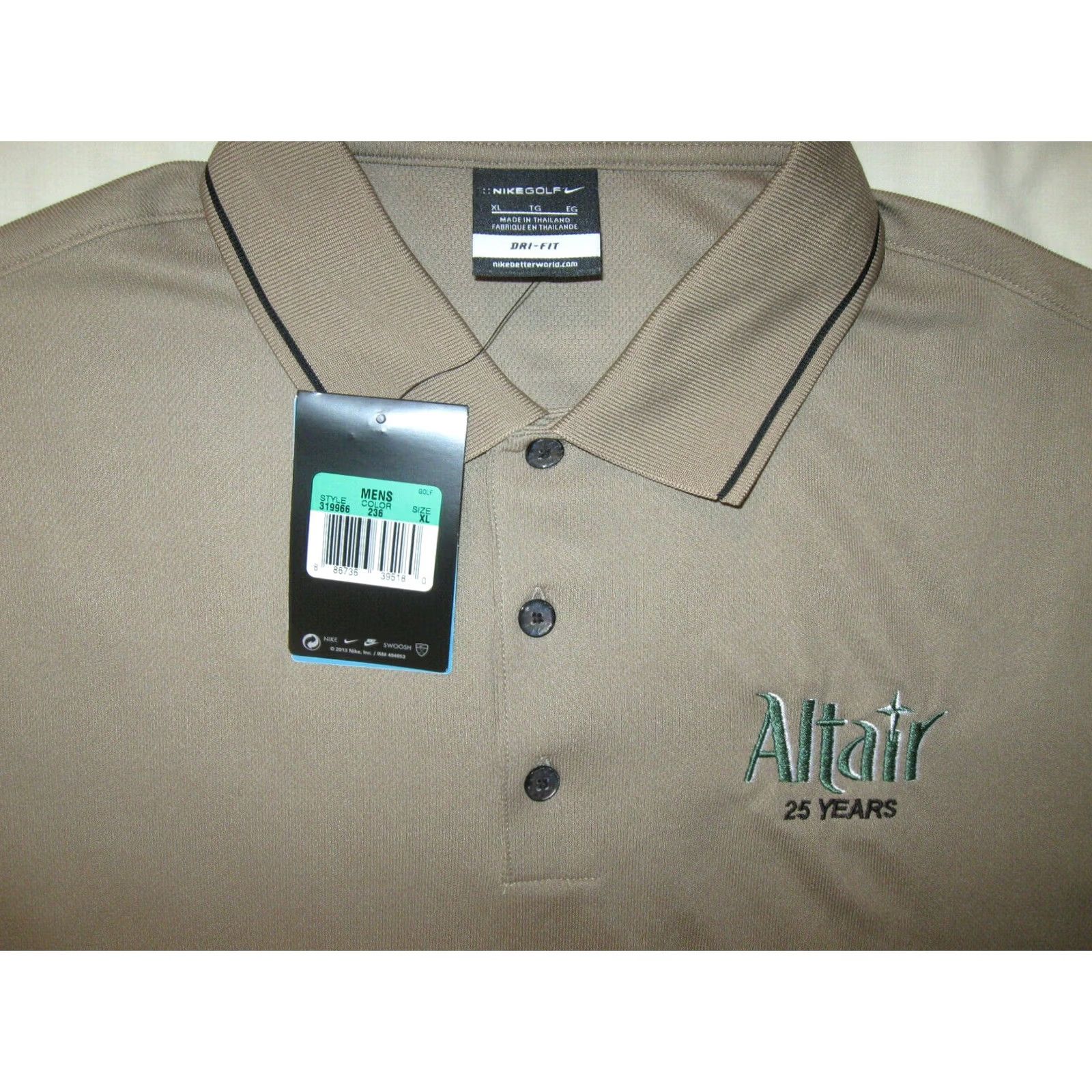 Nike Nike Golf Polo Shirt Men XL Gold/Beige Casual Polo Nike Golf Mens XL Polo Shirt Size US XL / EU 56 / 4 - 3 Thumbnail