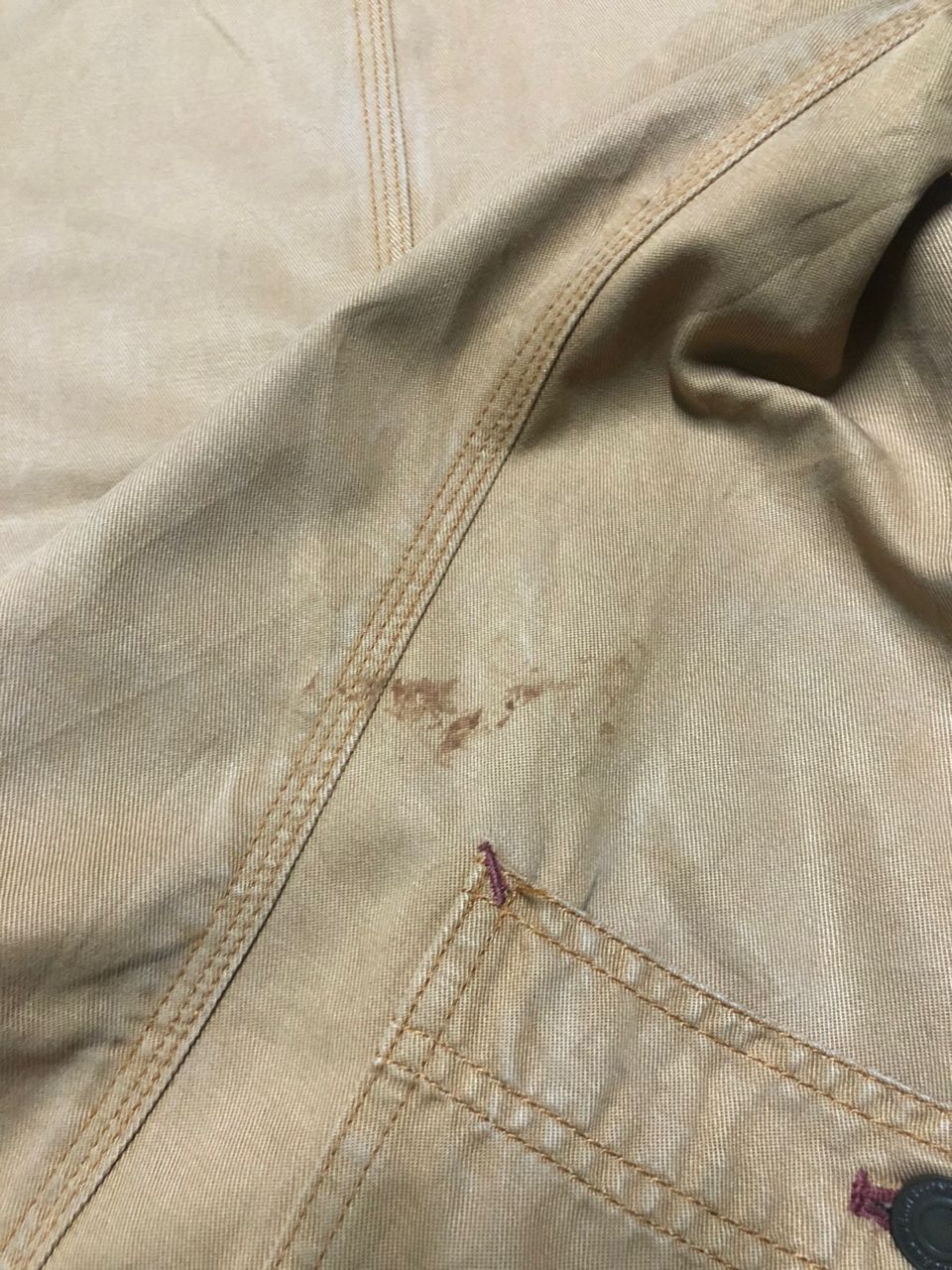 Japanese Brand × Vintage Vintage Ommar Jeans Chore Jacket Brown Size US M / EU 48-50 / 2 - 12 Thumbnail