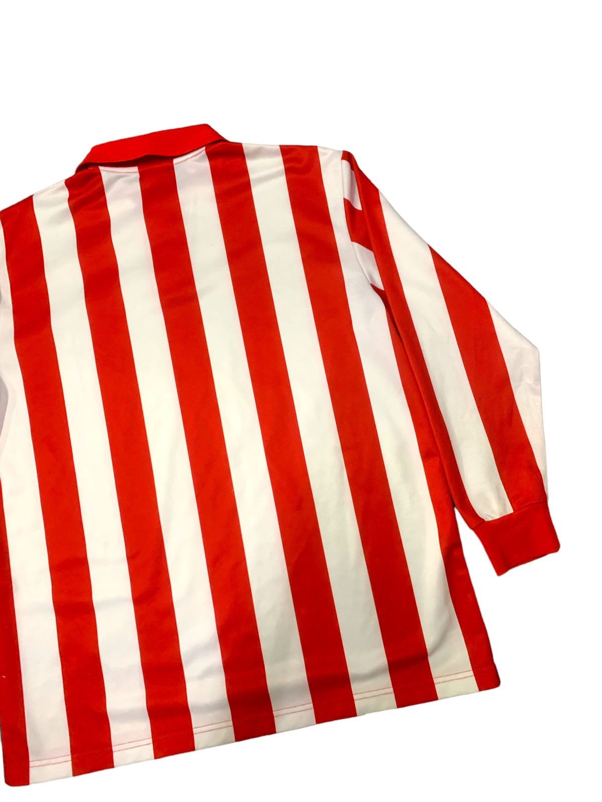 Vintage Vintage Striped Jersey Polo Shirt Football Blokecore Culture Size US L / EU 52-54 / 3 - 6 Thumbnail