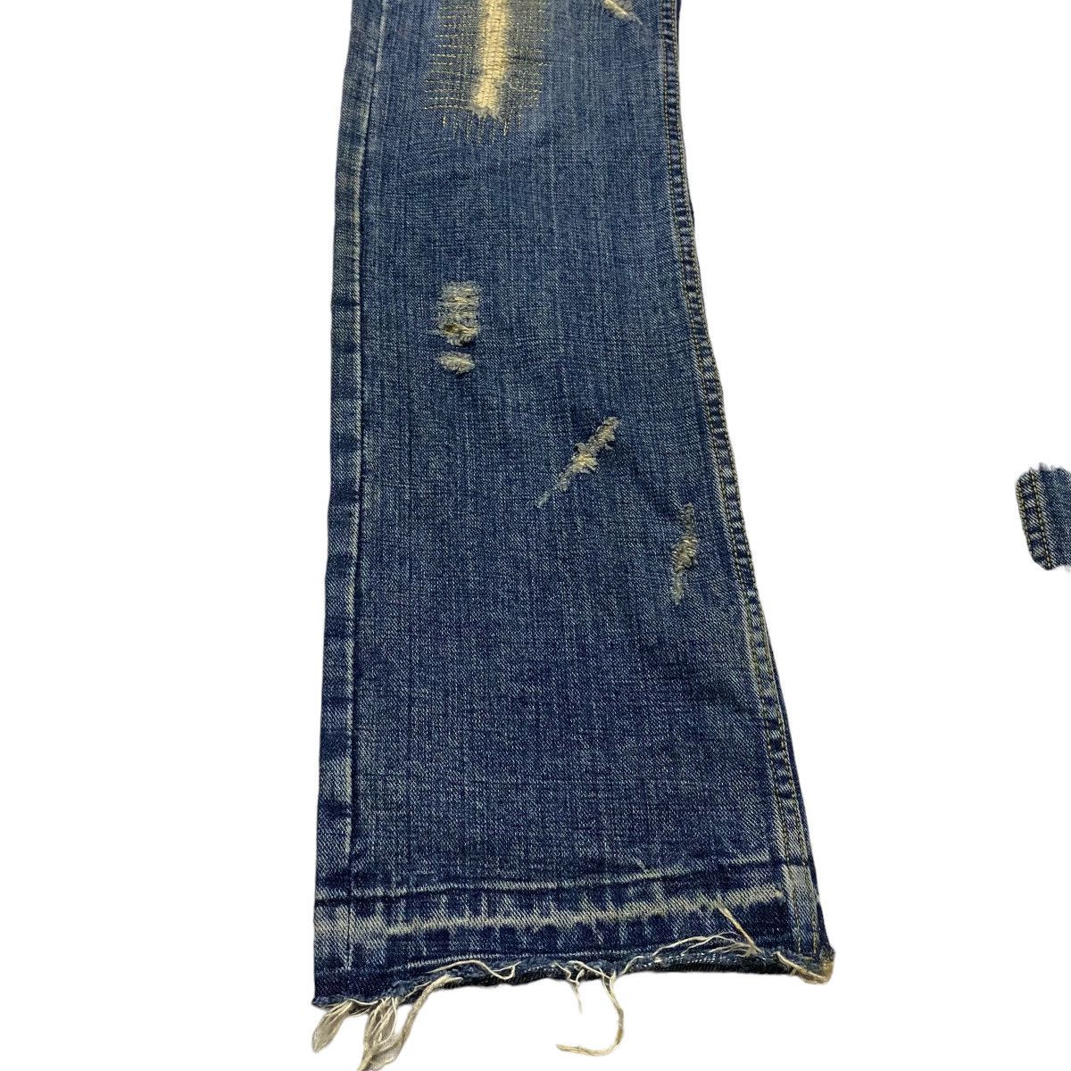 Japanese Brand Hiromichi Nakano Distressed Denim Flare Jeans Size US 30 / EU 46 - 8 Thumbnail