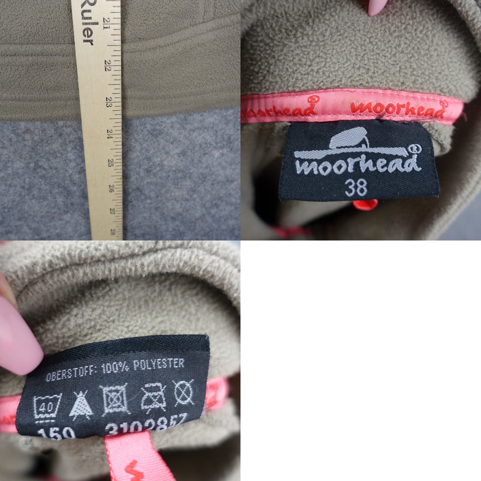 Vintage VINTAGE Moorhead Jacket Womens 38 Brown Fleece Full Zip Embroidered Flower Align Size XS / US 0-2 / IT 36-38 - 9 Thumbnail