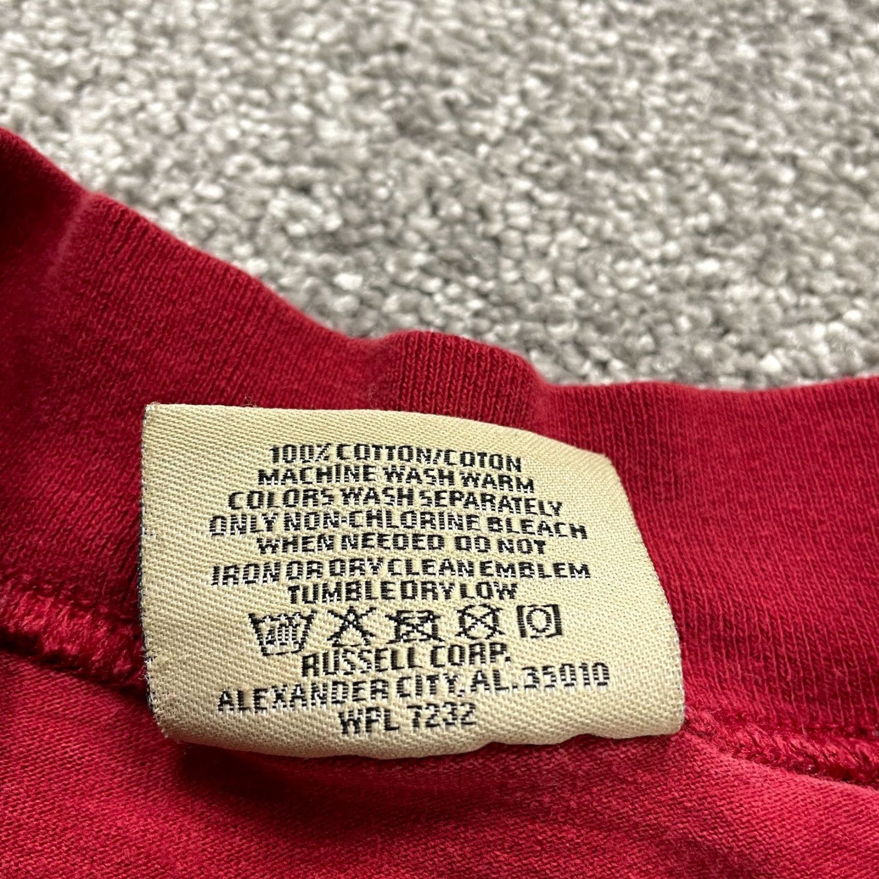 Russell Athletic Russell Athletic Long Sleeve Shirt Mens Large Red Alabama Crimson Tide Mock Neck Tee Size L / US 10 / IT 46 - 6 Thumbnail