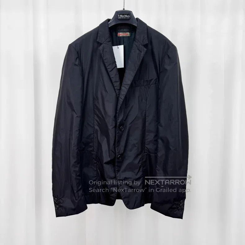 Prada Prada Black nylon sandwiched cotton suit jacket Size US M / EU 48-50 / 2 - 1 Thumbnail