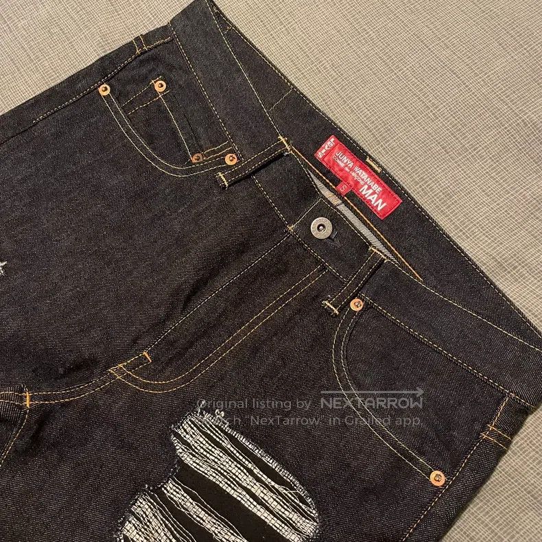Junya Watanabe JUNYA WATANABE size S Patchwork Raw Denim Jeans Size 23" - 3 Thumbnail