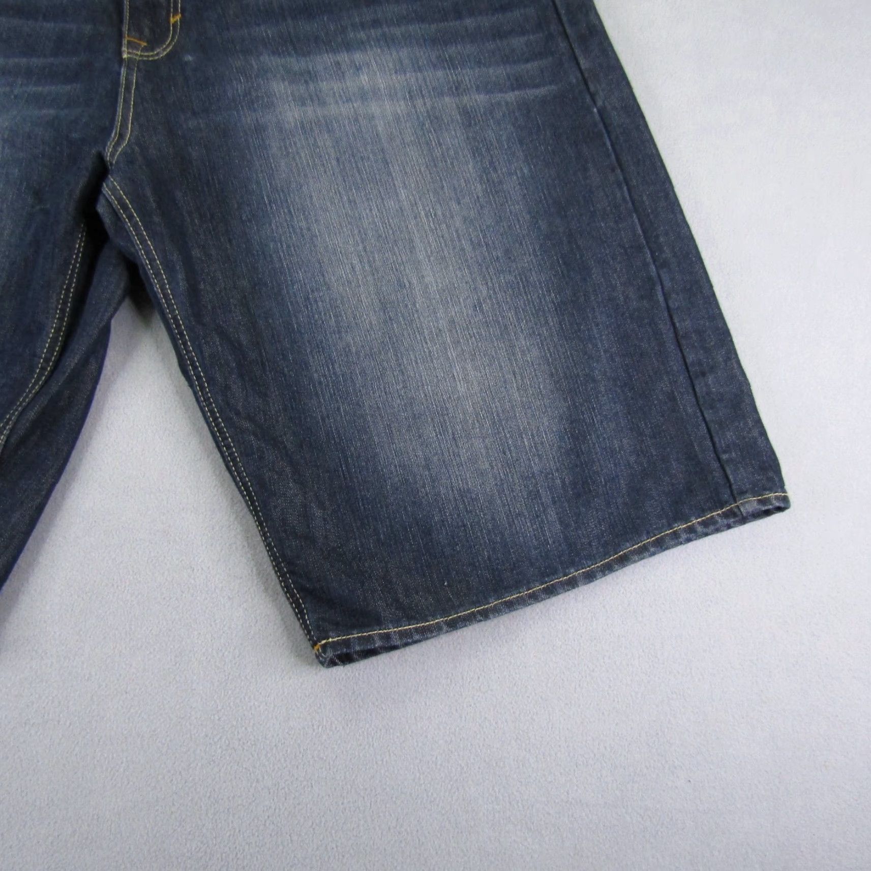 Avirex Avirex Jeans Shorts Mens 44 Big & Tall Blue Denim Jorts Baggy Dark Wash Whisker Fade Size US 44 / EU 60 - 4 Thumbnail