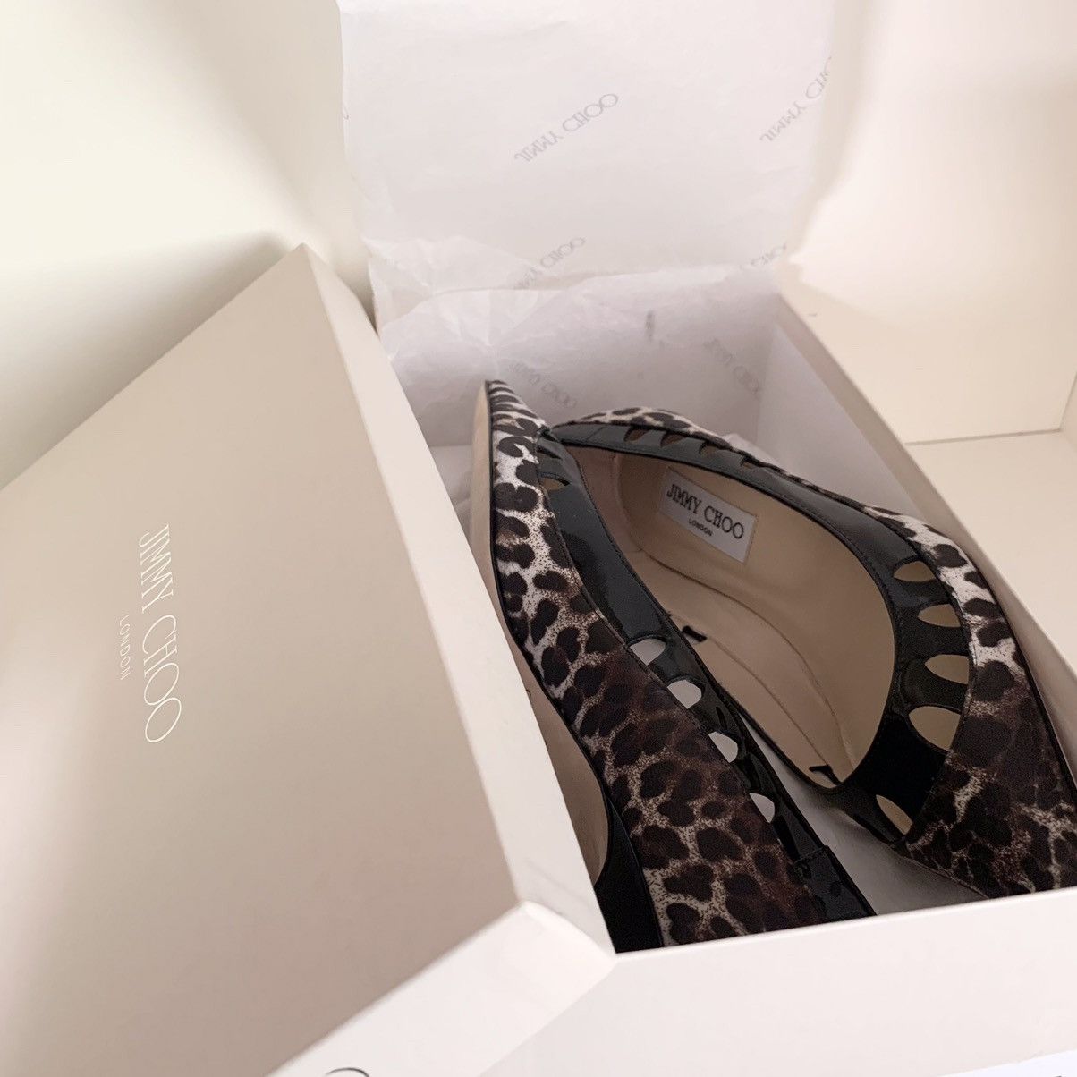 Jimmy Choo Jimmy chop leather leopard kitten heels Size US 7 / IT 37 - 11 Thumbnail
