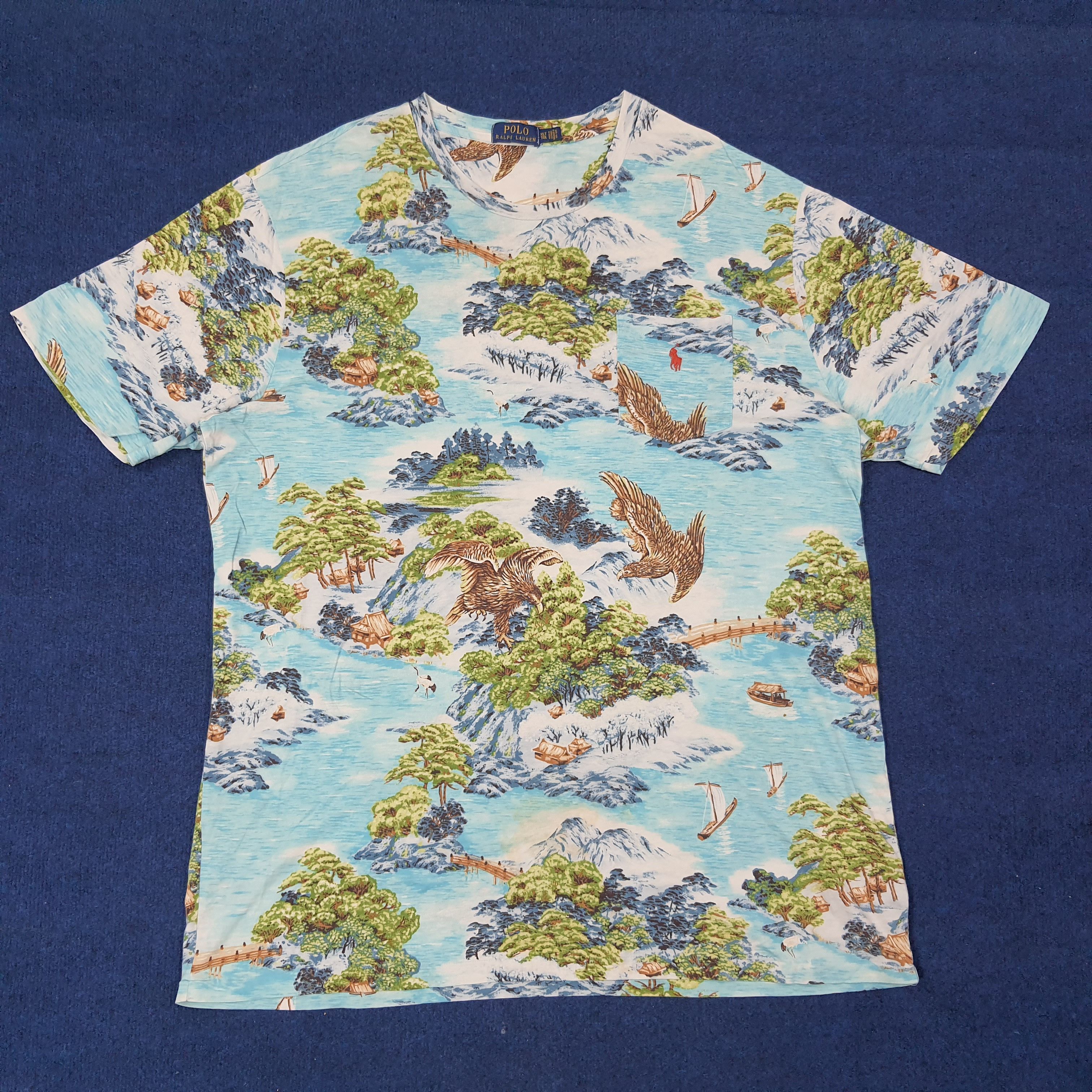 Polo Ralph Lauren Vintage POLO Ralph Lauren Overprint Pocket Tee C249N31 Size US XXL / EU 58 / 5 - 1 Thumbnail