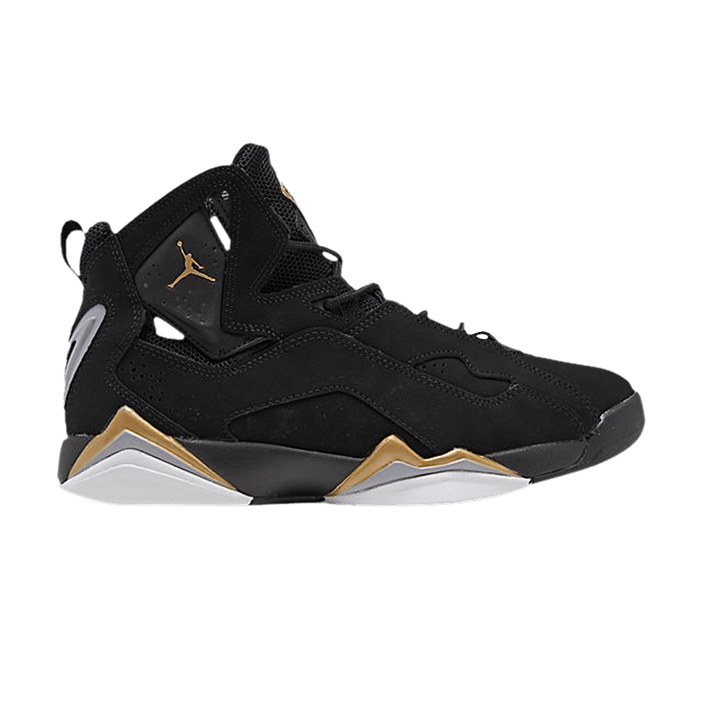image of Jordan Brand True Flight Black Metallic Gold Shoes, Men's (Size 11)