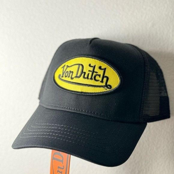 Von Dutch NWT VON DUTCH BLACK AND GOLD TRUCKER HAT CAP Size ONE SIZE - 4 Thumbnail