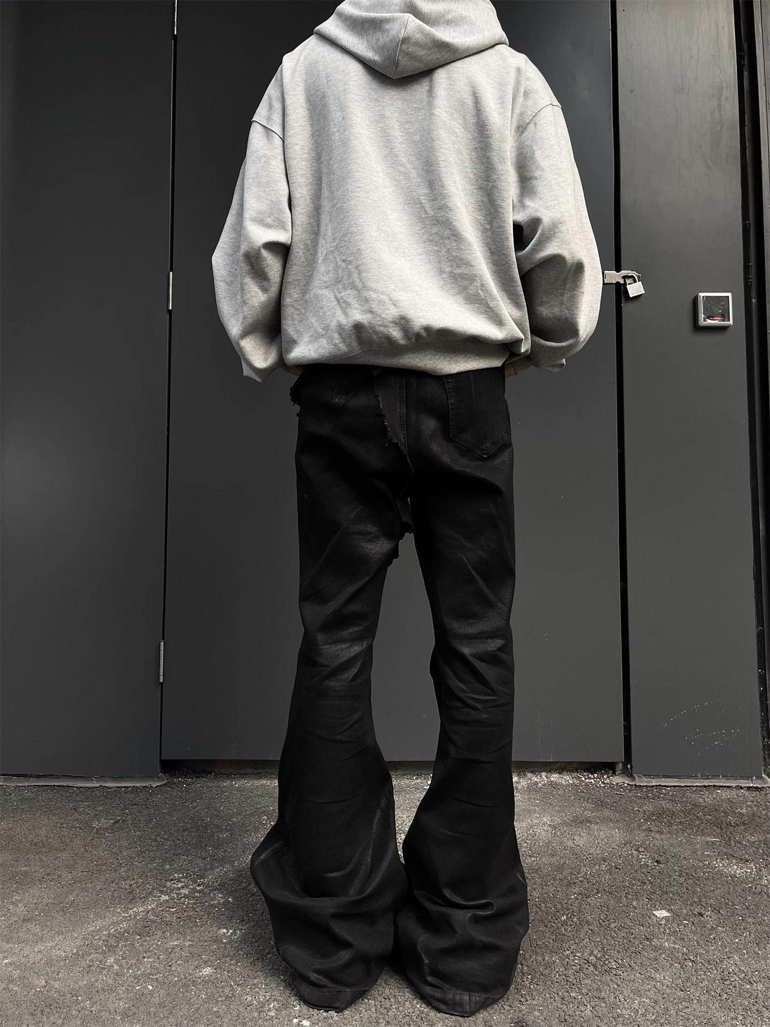 Jean Black Baggy Waxed Denim Jeans Size US 33 - 4 Thumbnail