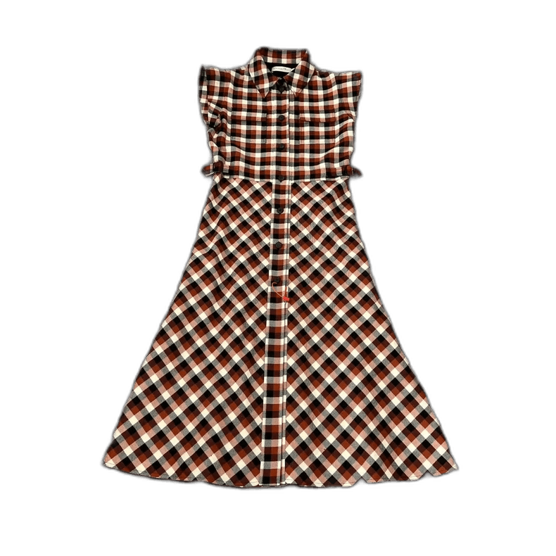 Dior Dior Checkered Dress with Button Front Size US 40 / EU 56 - 1 Thumbnail