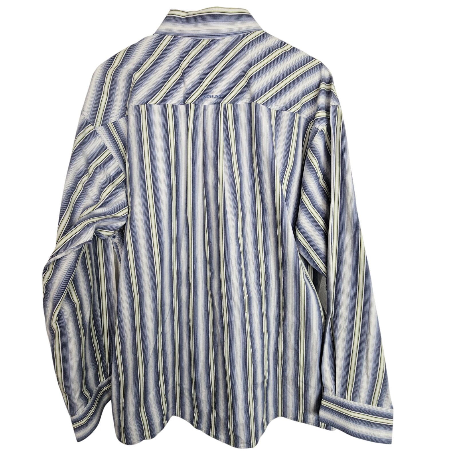 Ariat Ariat Mens Striped Button Down Shirt Sz XL Western Country Size US XL / EU 56 / 4 - 8 Thumbnail