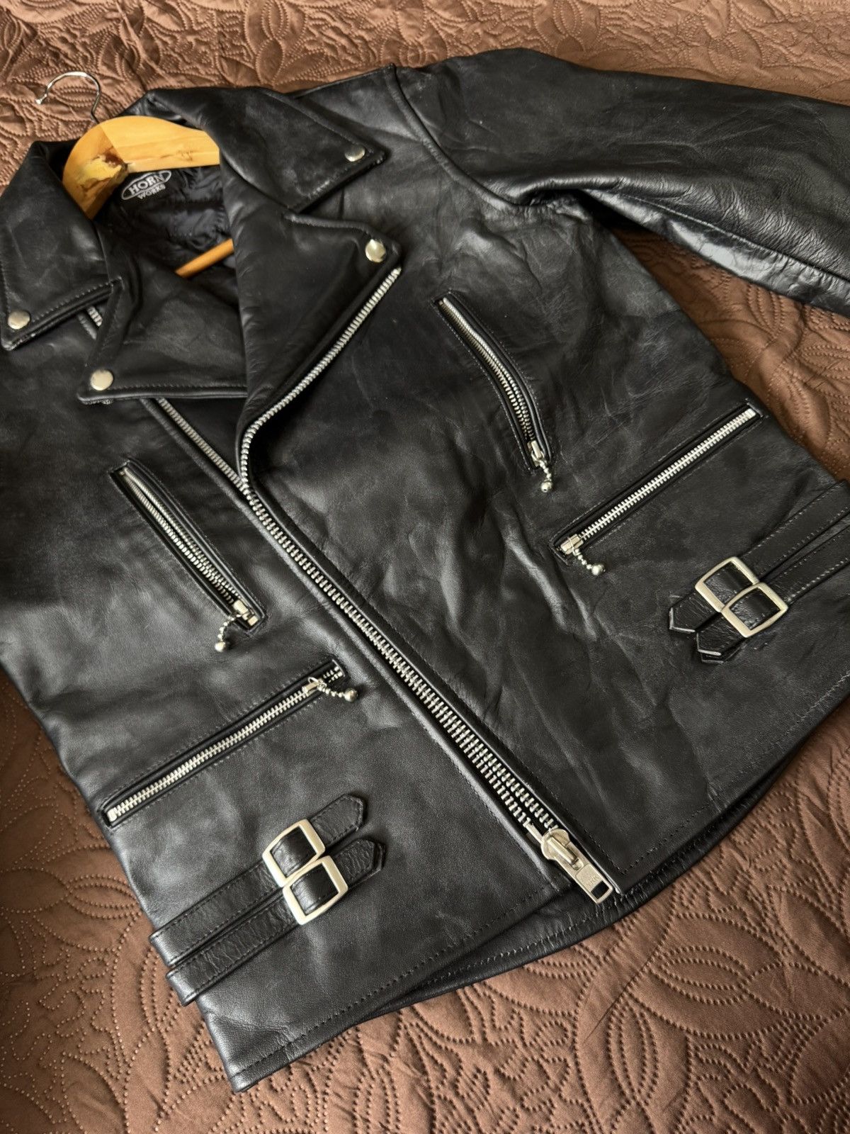 If Six Was Nine HORN WORK TYPE DOUBLE RIDERS JACKET BLACK Size US S / EU 44-46 / 1 - 10 Thumbnail