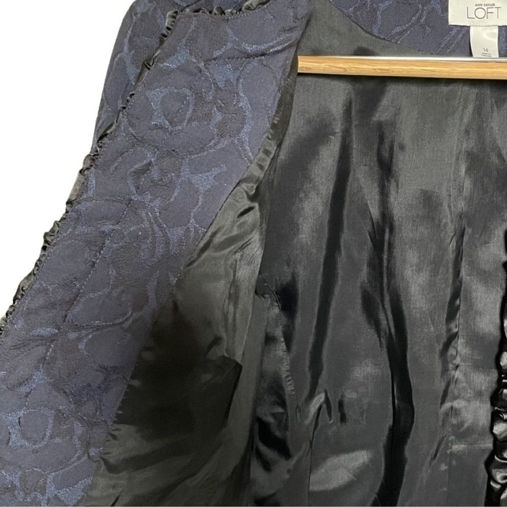 Loft Loft by Ann Taylor Blue Black Jacket. Size XL / US 12-14 / IT 48-50 - 8 Thumbnail