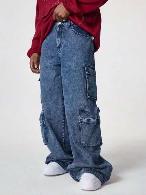 Designer Kusuno x Hoshi y2k baggy cargo hiphop Faded pants Size US 32 / EU 48 - 4 Thumbnail