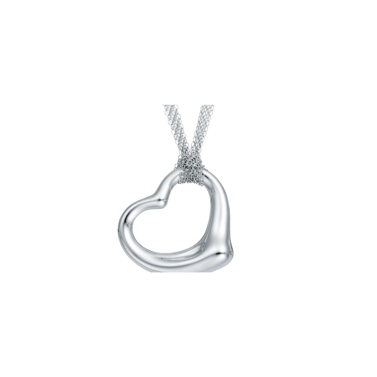 Tiffany & Co. Tiffany & Co. Elsa Peretti Open Heart 30in Chain 925 Mesh Size ONE SIZE - 1 Thumbnail