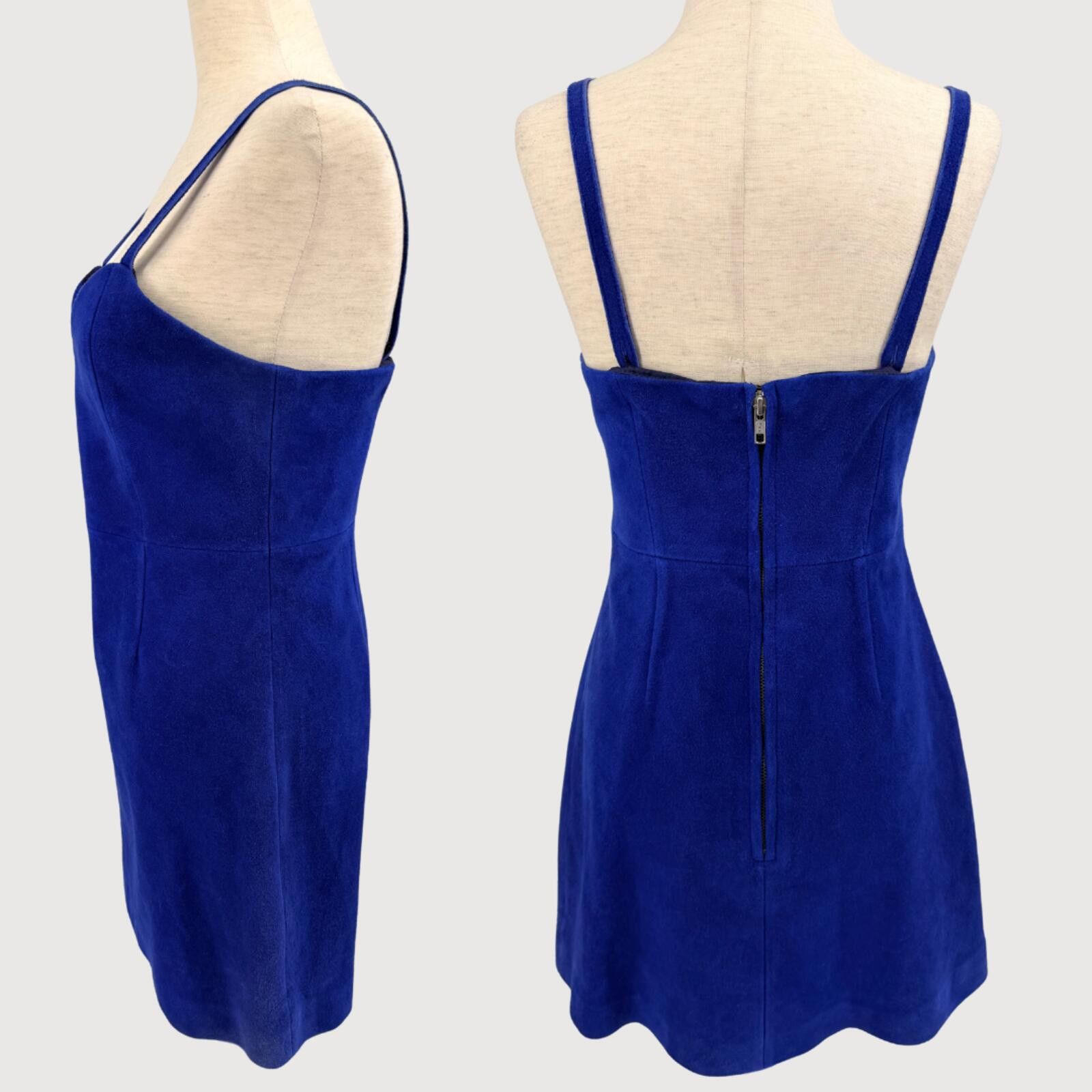 SLY SLY Suede Mini A-Line Dress Blue S Size S / US 4 / IT 40 - 3 Thumbnail
