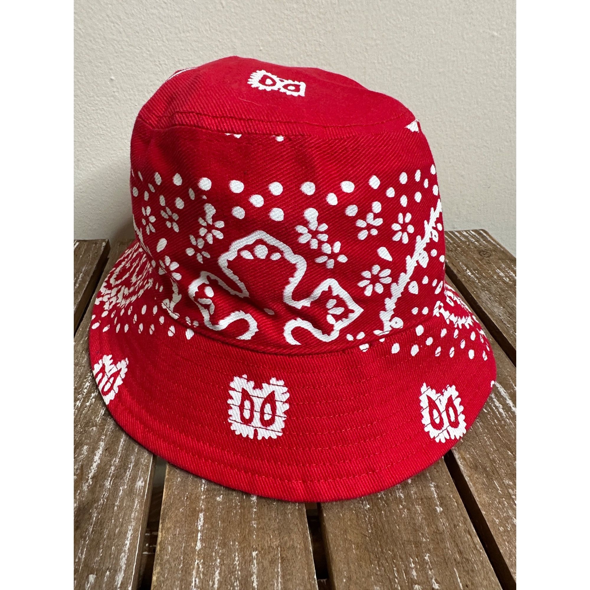 Rhude Rhude Red Paisley Rhepurposed Bucket Hat Size ONE SIZE - 1 Thumbnail
