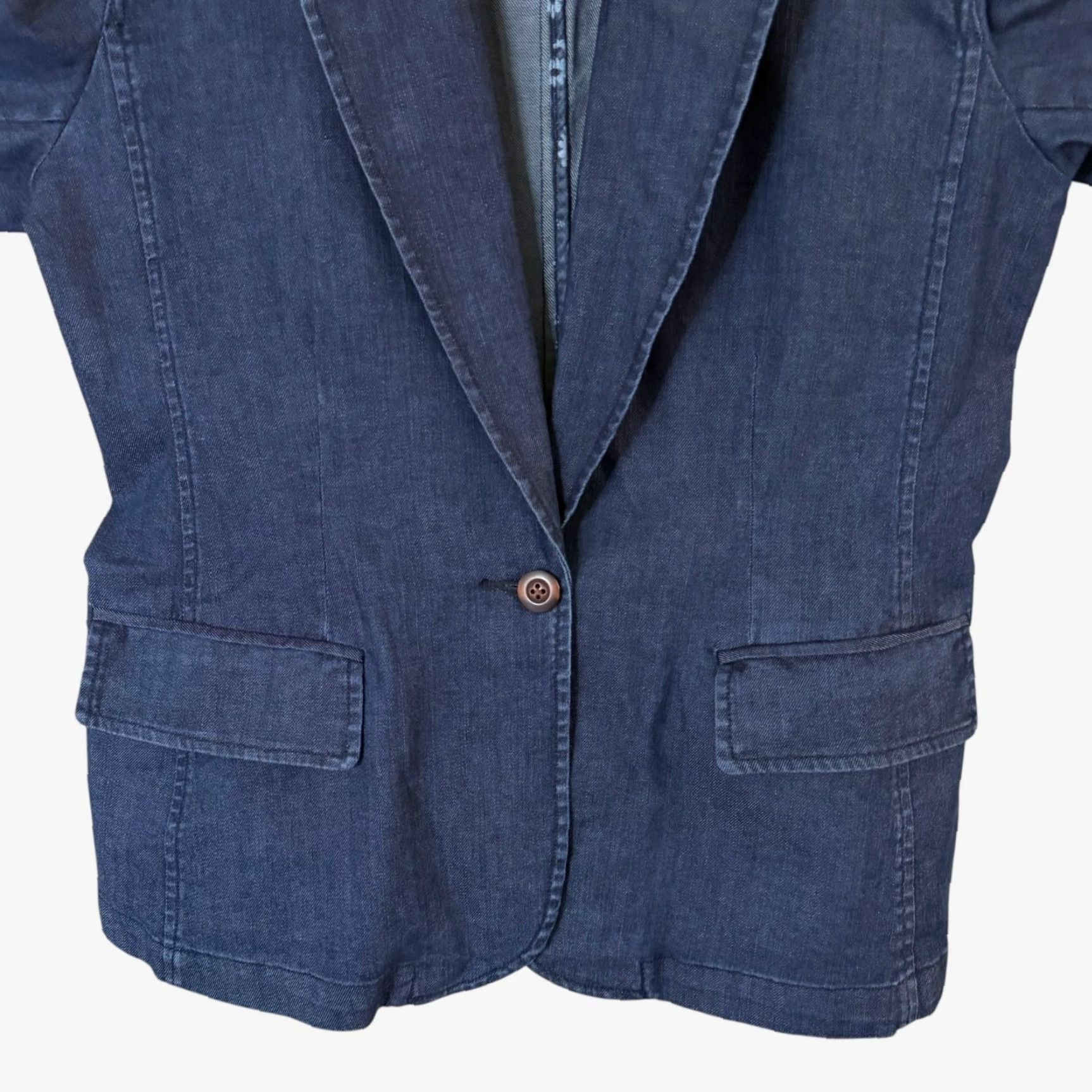 Vintage Sundance Western Denim Blazer Jacket Blue Women’s Size 8 Dark Wash Single-Button Blazer Regular Size M / US 6-8 / IT 42-44 - 6 Thumbnail