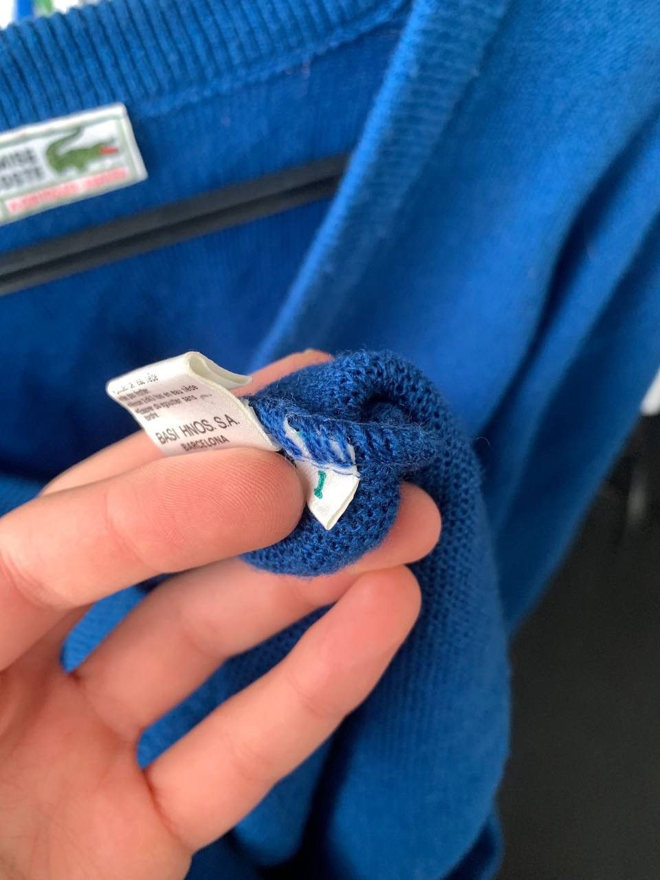 Lacoste × Vintage Vintage Lacoste V Neck Sweater Jumper Size US S / EU 44-46 / 1 - 10 Thumbnail