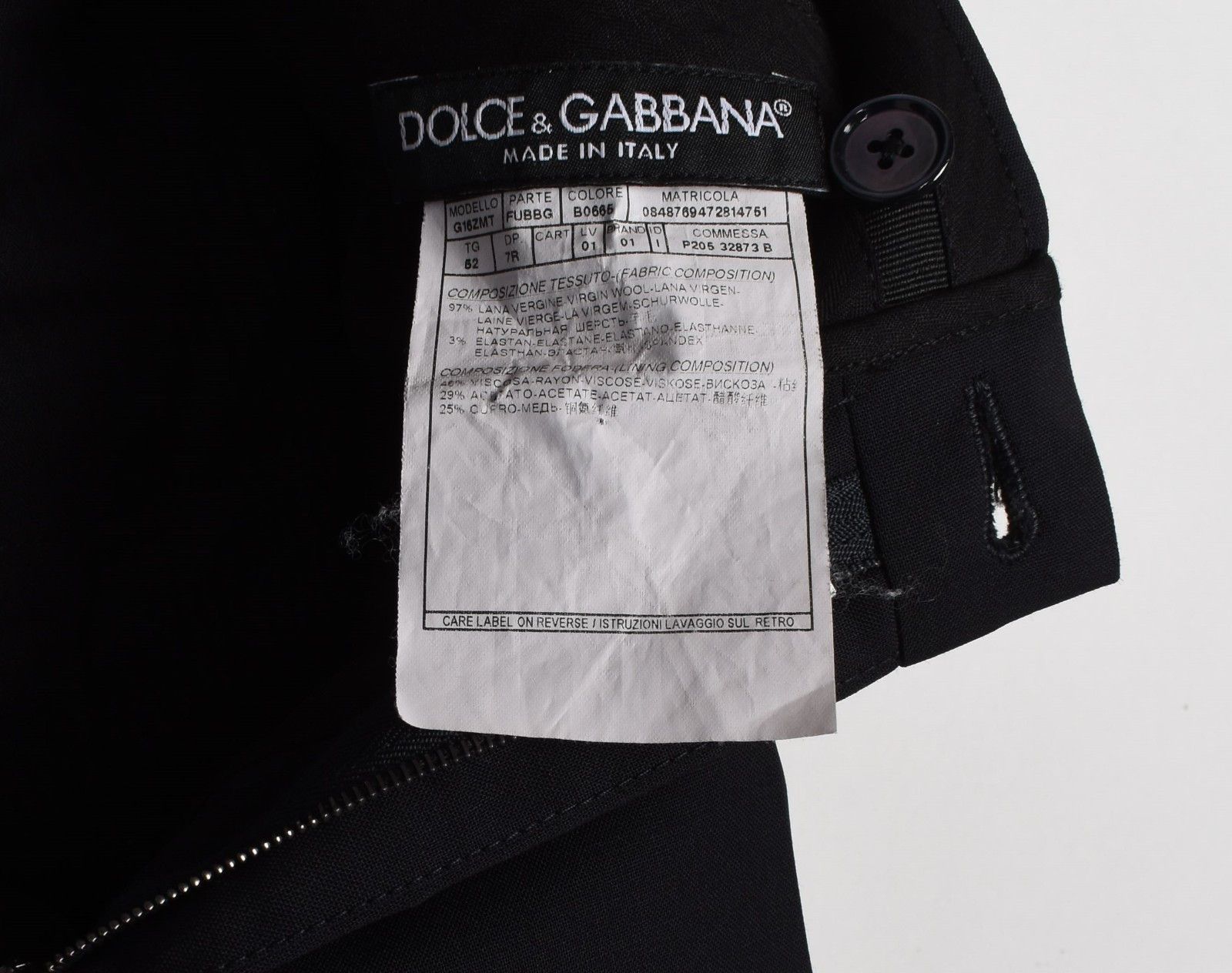 Dolce & Gabbana Dolce Gabbana Men Suit Single Breasted Martini IT52-L, S1680 Size 52R - 12 Thumbnail