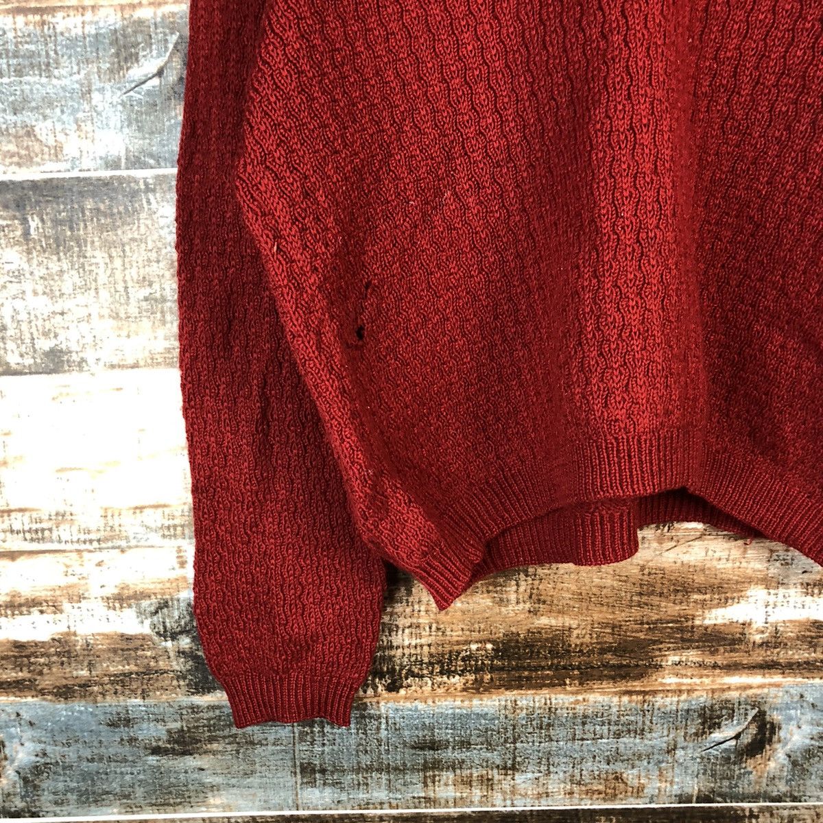 Homespun Knitwear × Japanese Brand Japanese Brand plain Red Knitwear #A1354 Size M / US 6-8 / IT 42-44 - 7 Thumbnail