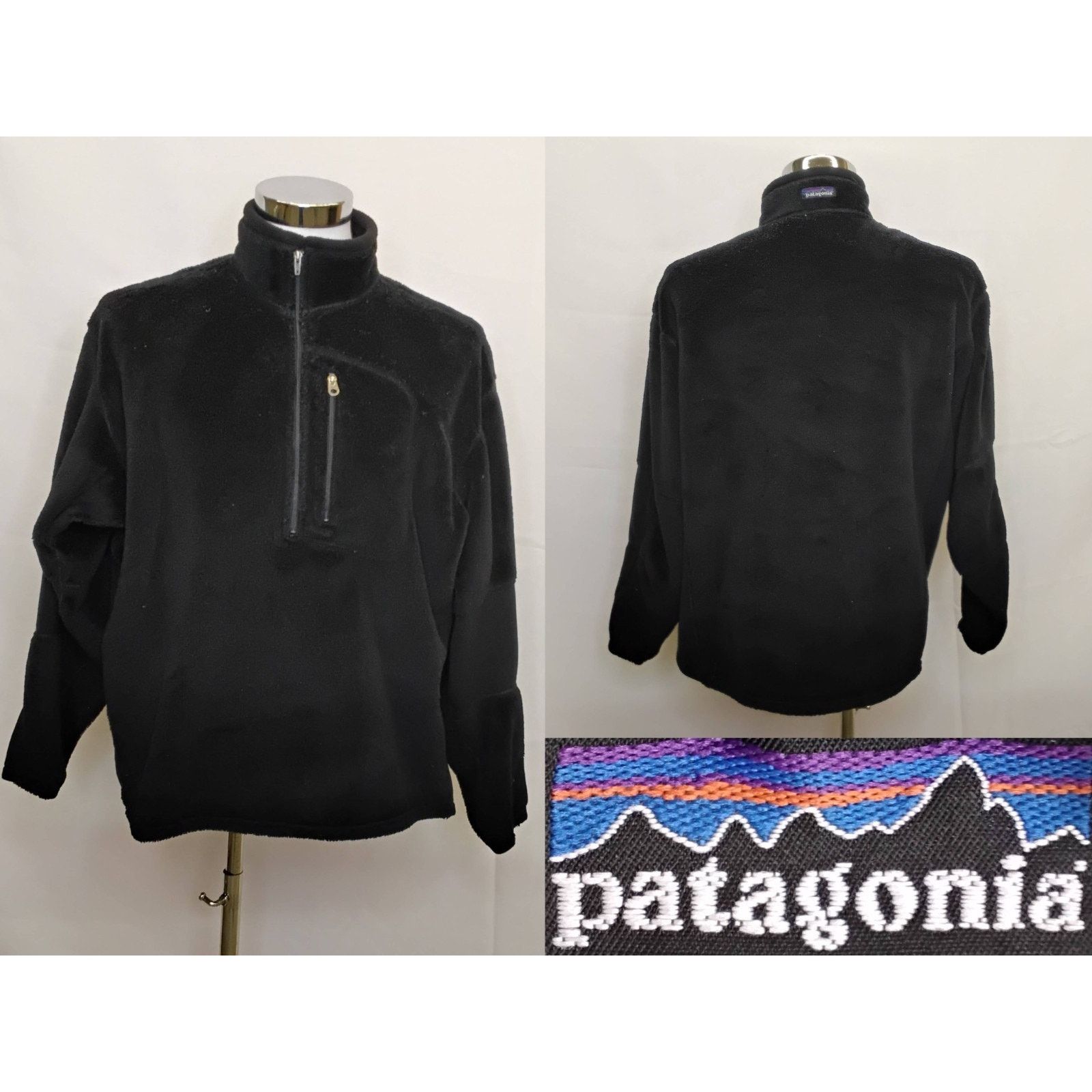 Patagonia Patagonia R Fleece Men's XL Black 1/4 Zip USA Vintage FA00 Size US XL / EU 56 / 4 - 1 Thumbnail