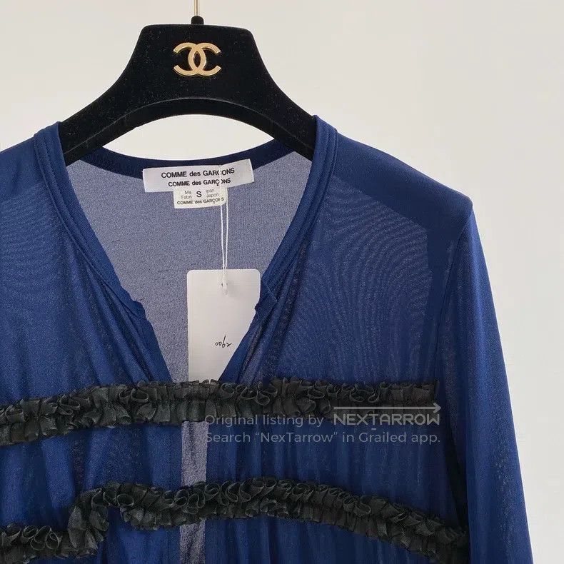 Comme des Garcons Comme Des Garcons Blue lace jacket - Size S Size S / US 4 / IT 40 - 3 Thumbnail