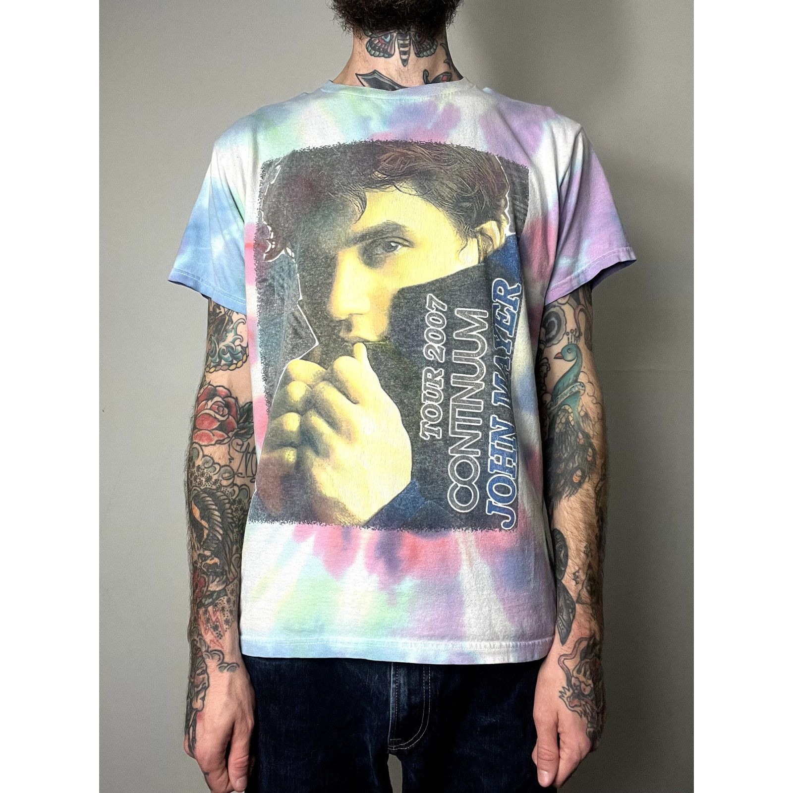 image of John Mayer Tie Dye Band T-Shirt, Men's (Size Medium)