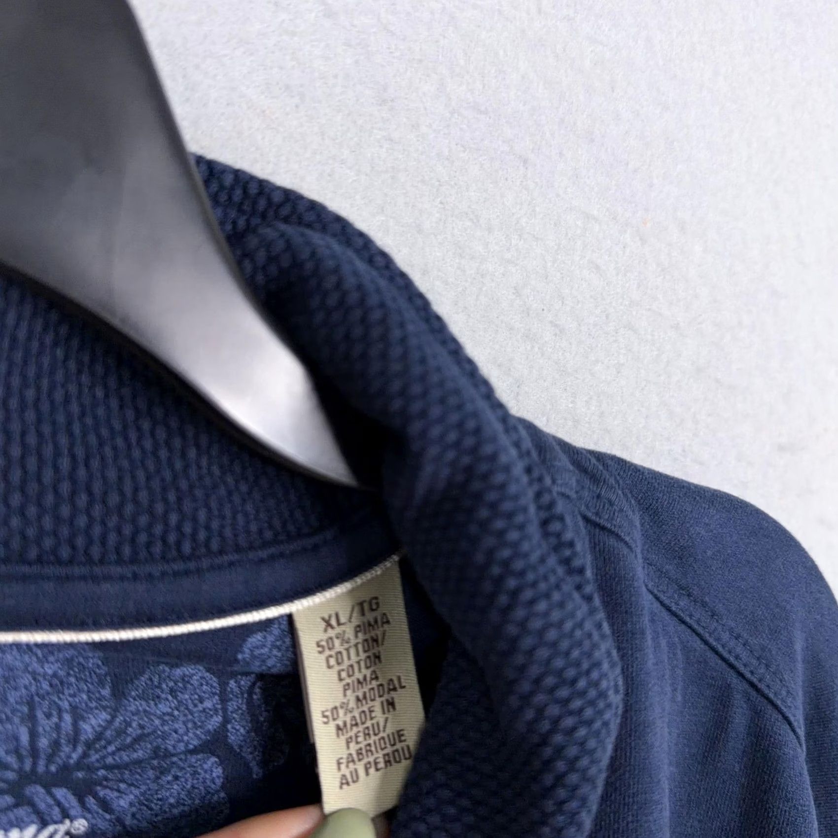 Tommy Bahama VINTAGE Tommy Bahama Sweater Mens XL Blue Pima Cotton 1/4 Zip Mock Neck Pullover Travel Size US XL / EU 56 / 4 - 4 Thumbnail
