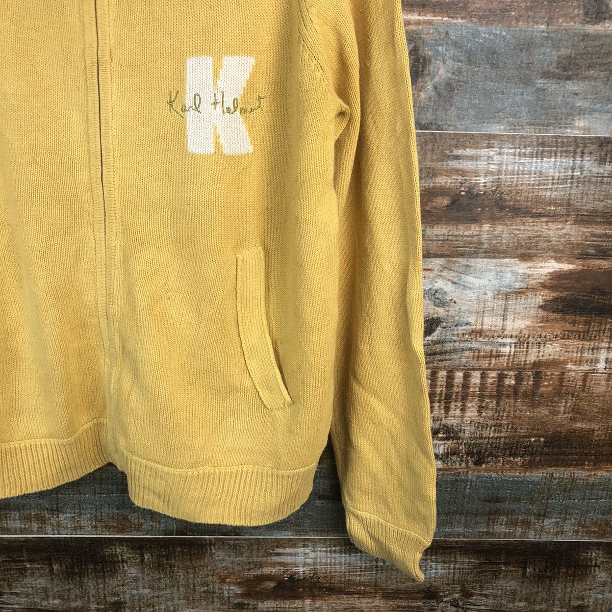 Karl Helmut Karl Helmut Yellow Hoodie Knitwear #A1852 Size M / US 6-8 / IT 42-44 - 8 Thumbnail