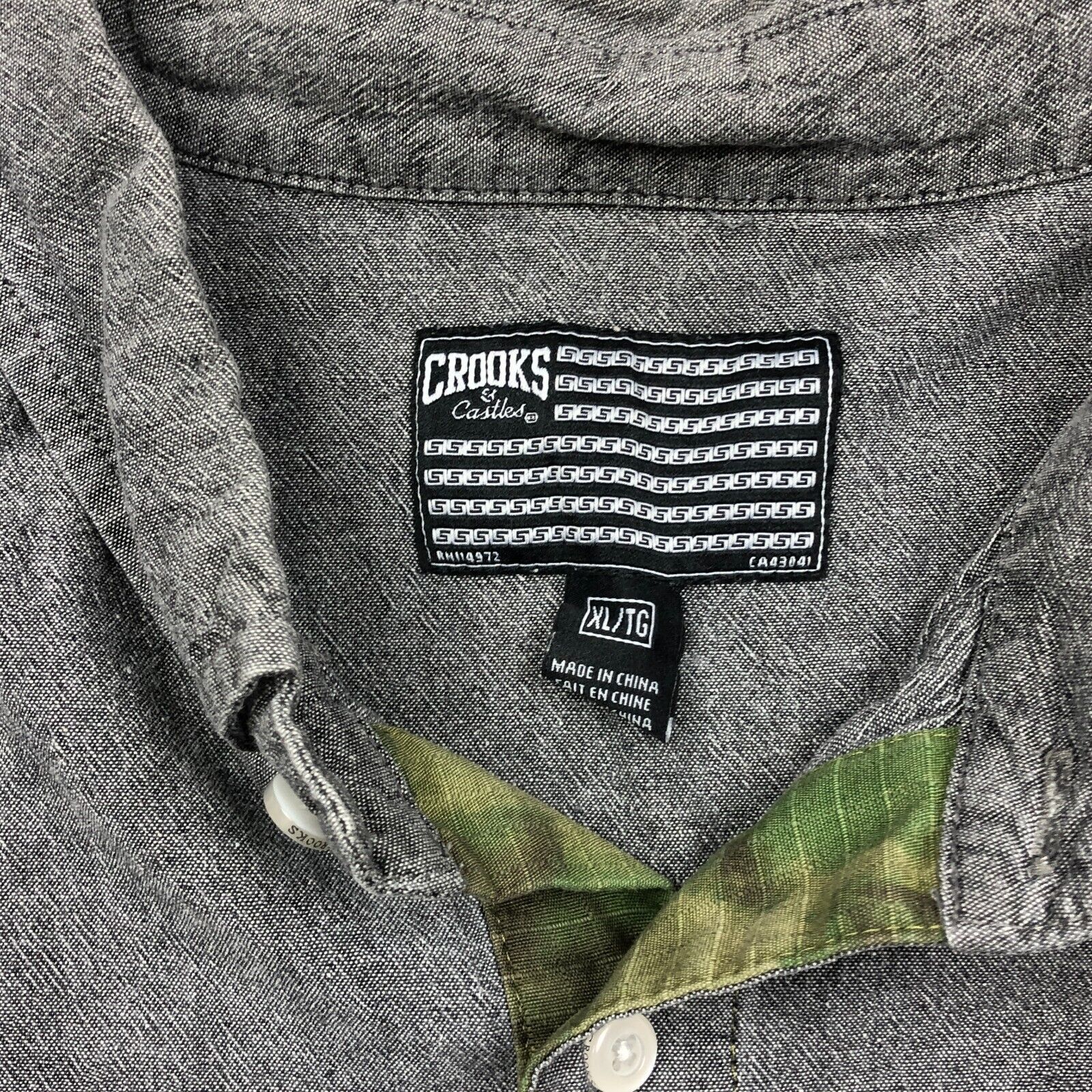 Crooks & Castles × Vintage Crooks & Castles Green Map Tree Camo Button Up Shirt Size XL Size US XL / EU 56 / 4 - 3 Thumbnail