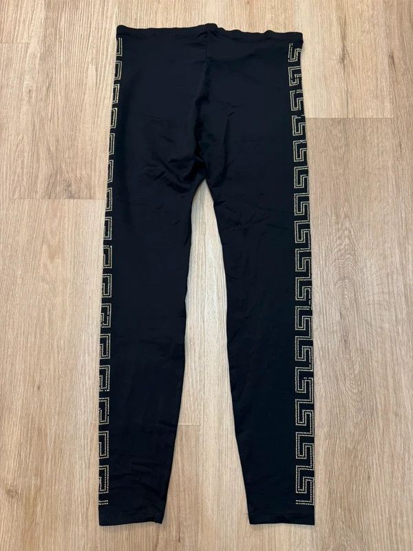 H&M × Versace Versace x H&M leggings crystals black gold size 38 M Size 30" / US 8 / IT 44 - 2 Thumbnail