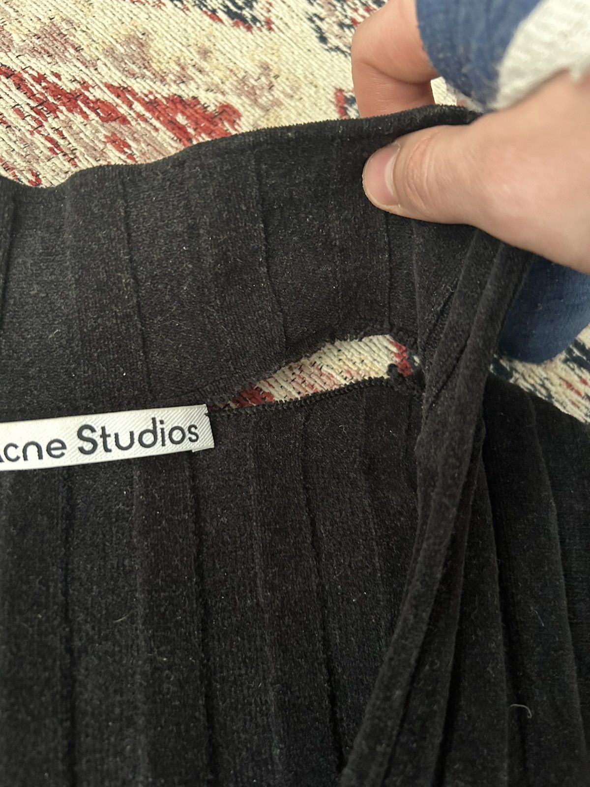 Acne Studios Acne Studios SS22 Velour Polo Top | Grailed